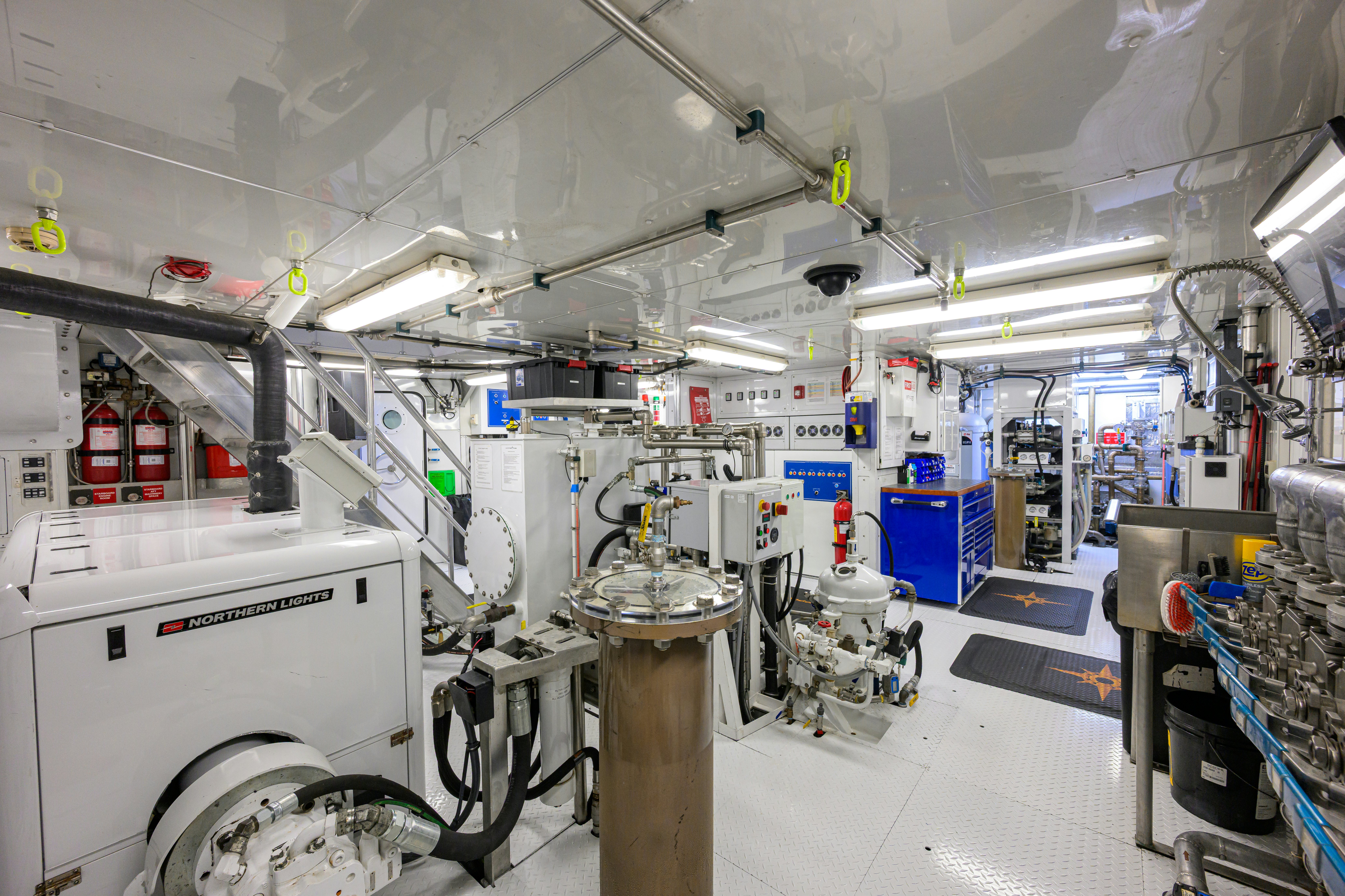 a large factory with machinery aboard COMPASS ROSE Yacht for Sale