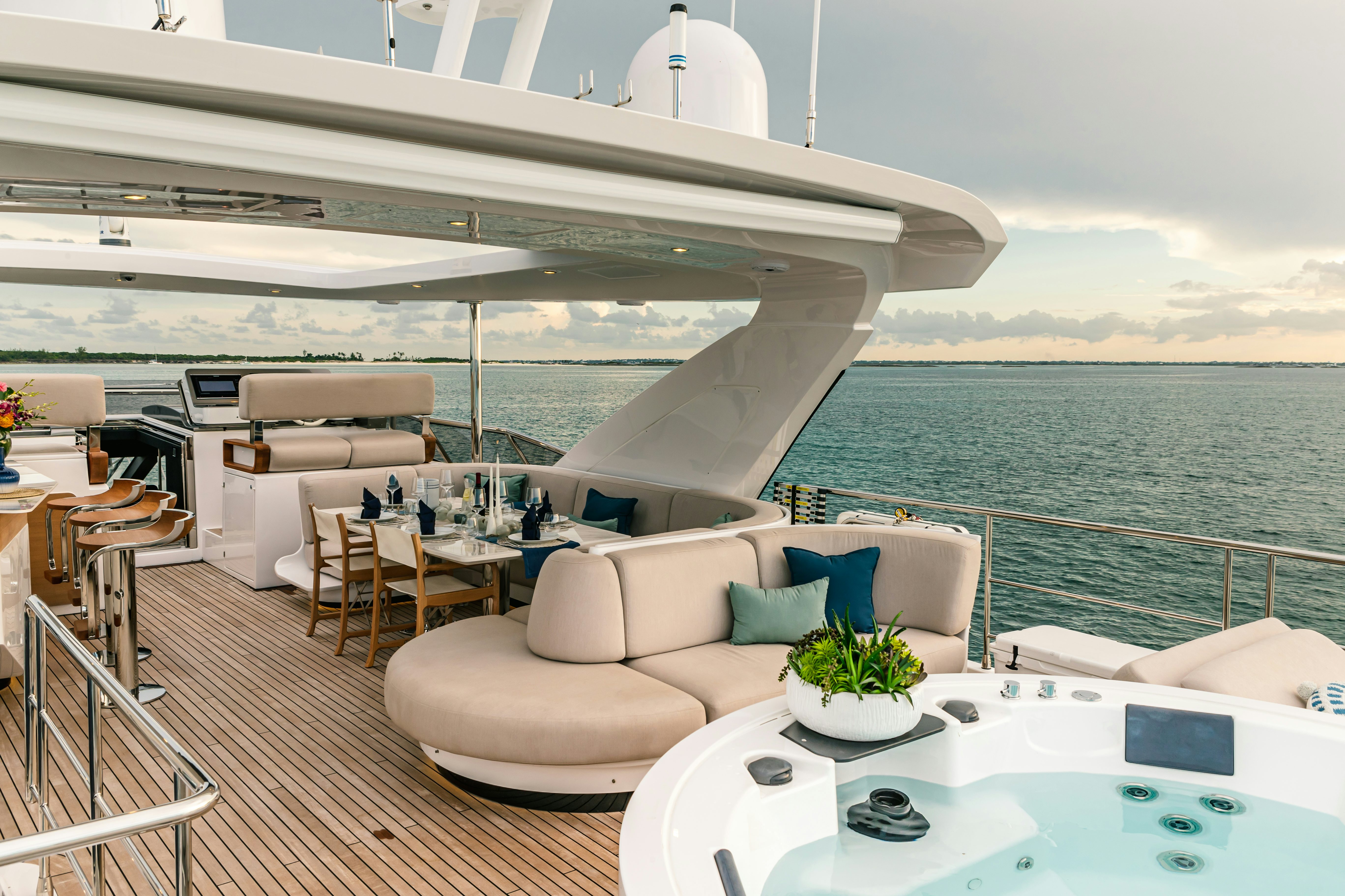 a boat on the water aboard MAREA LA NAUTICA Yacht for Charter