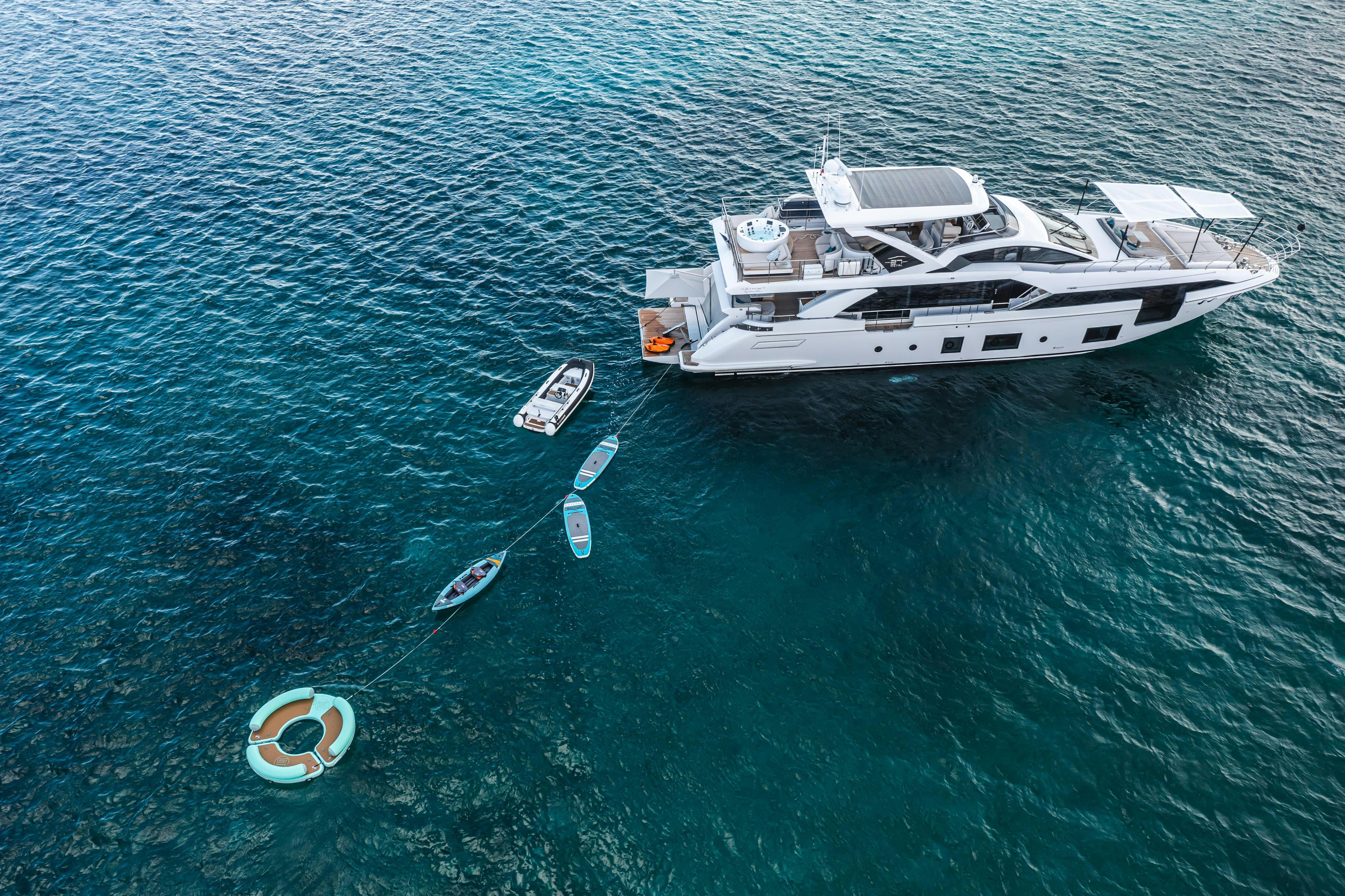 a boat in the water aboard MAREA LA NAUTICA Yacht for Charter