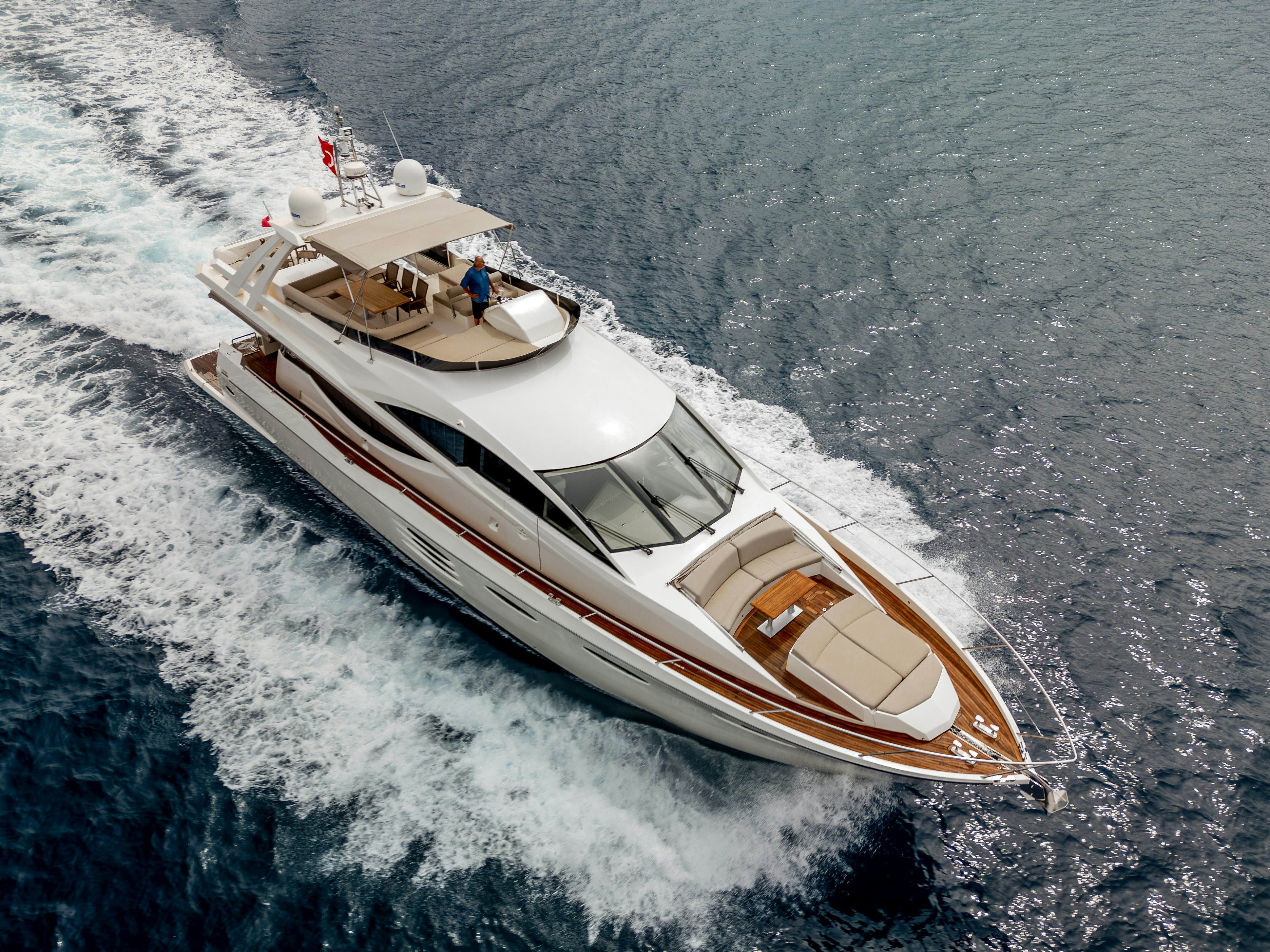 a boat on the water aboard LADY F Yacht for Sale