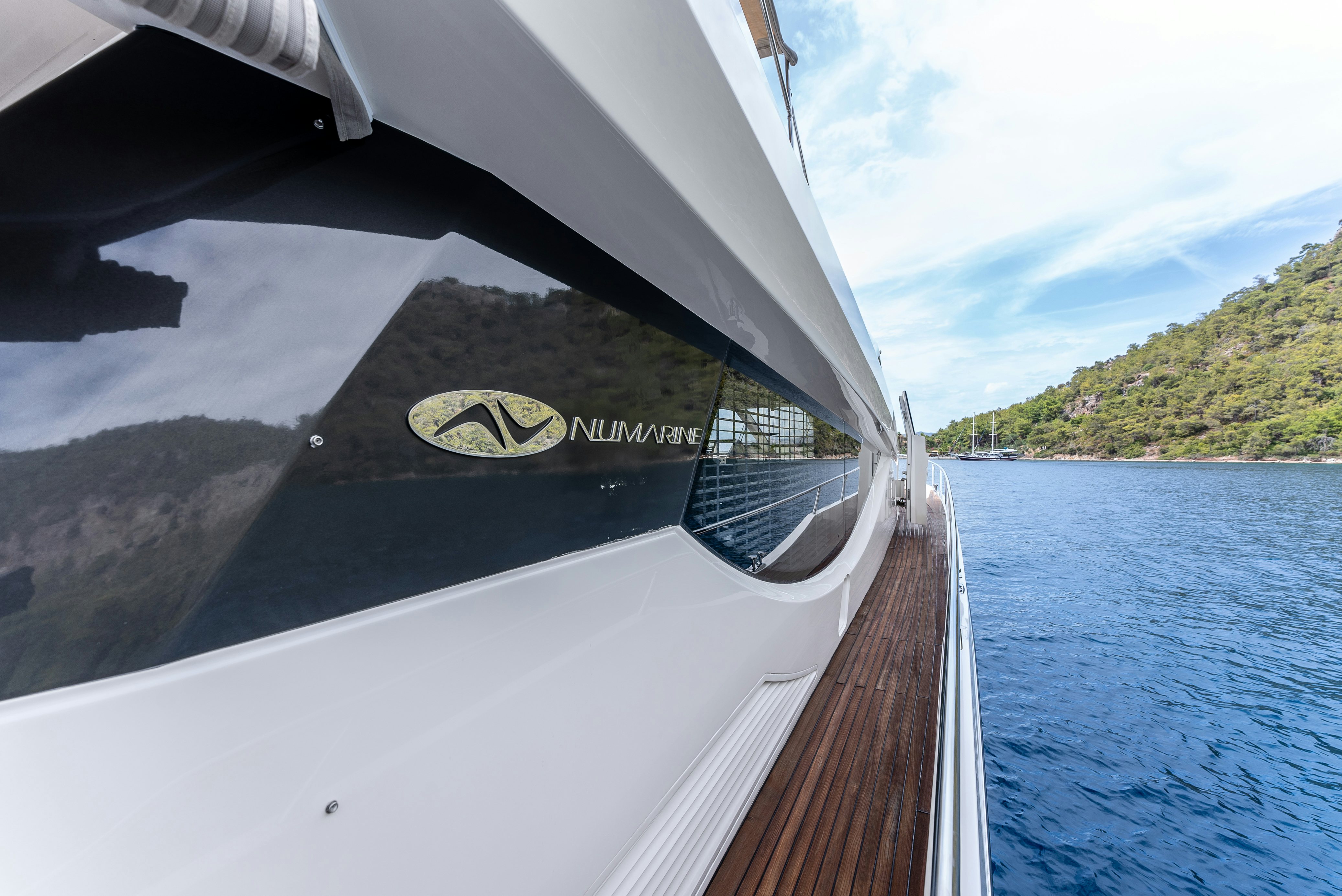 a boat on the water aboard LADY F Yacht for Sale