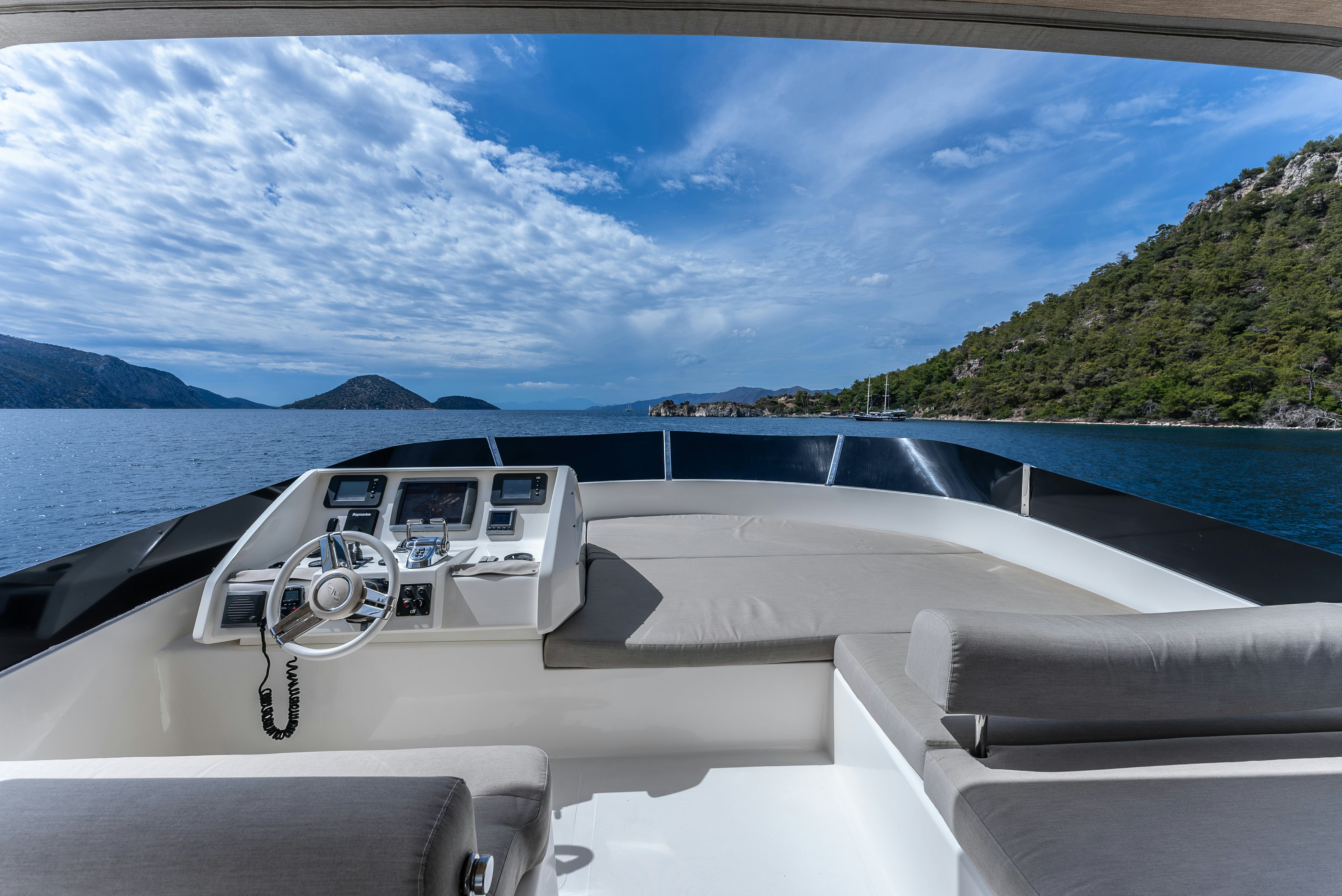 a boat on the water aboard LADY F Yacht for Sale