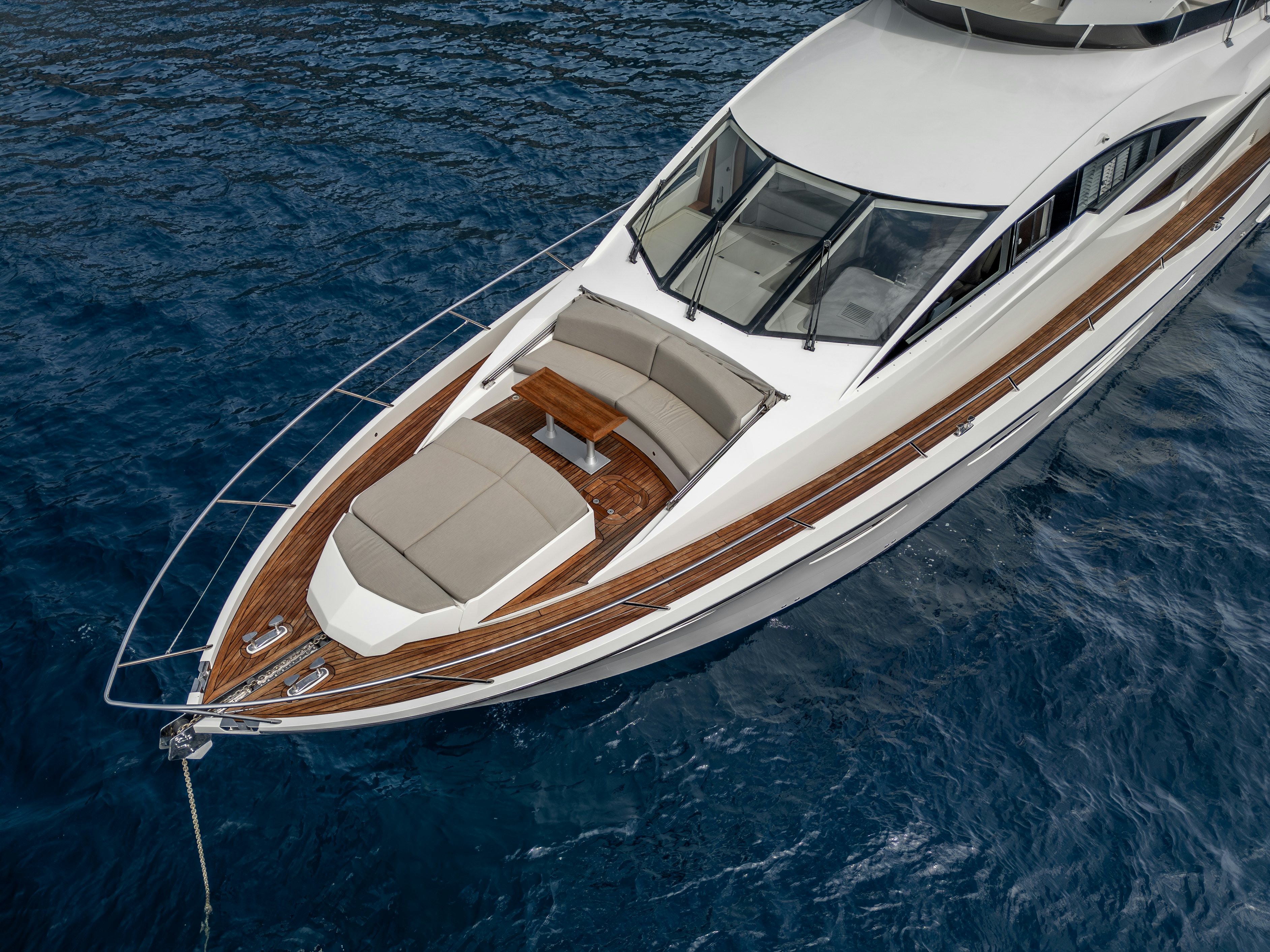 a white boat in the water aboard LADY F Yacht for Sale