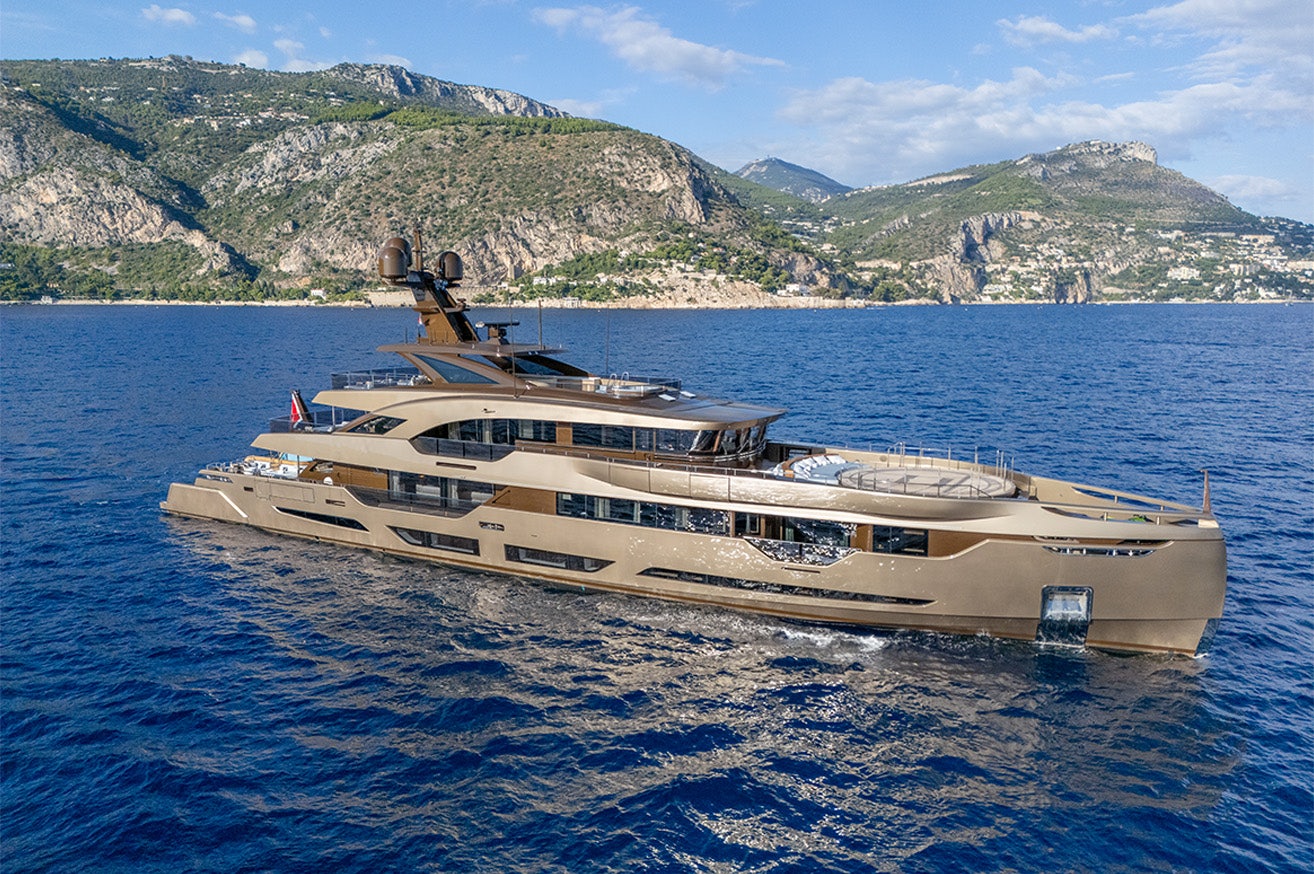 a boat in the water aboard ANJELIF Yacht for Charter
