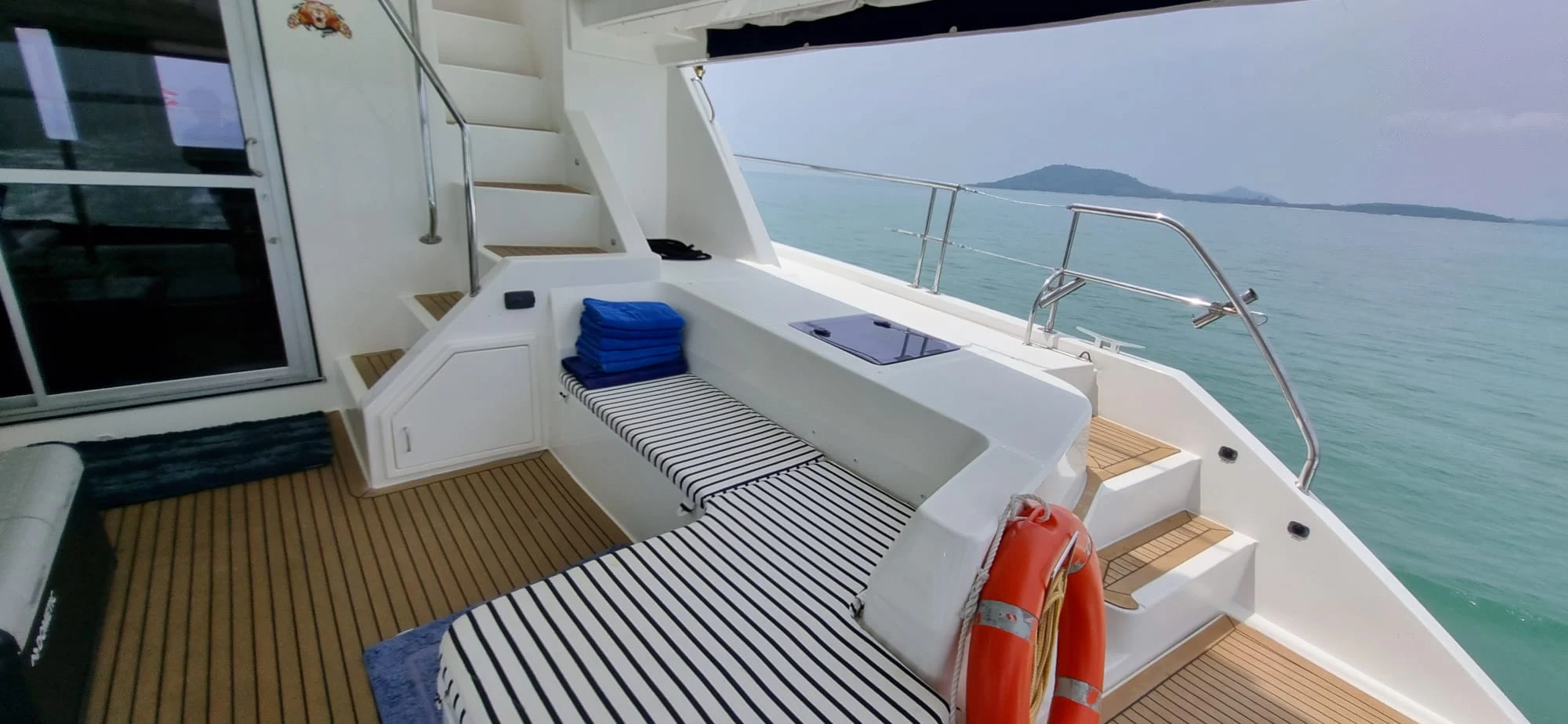 a boat on the water aboard HARMONY CAT Yacht for Sale