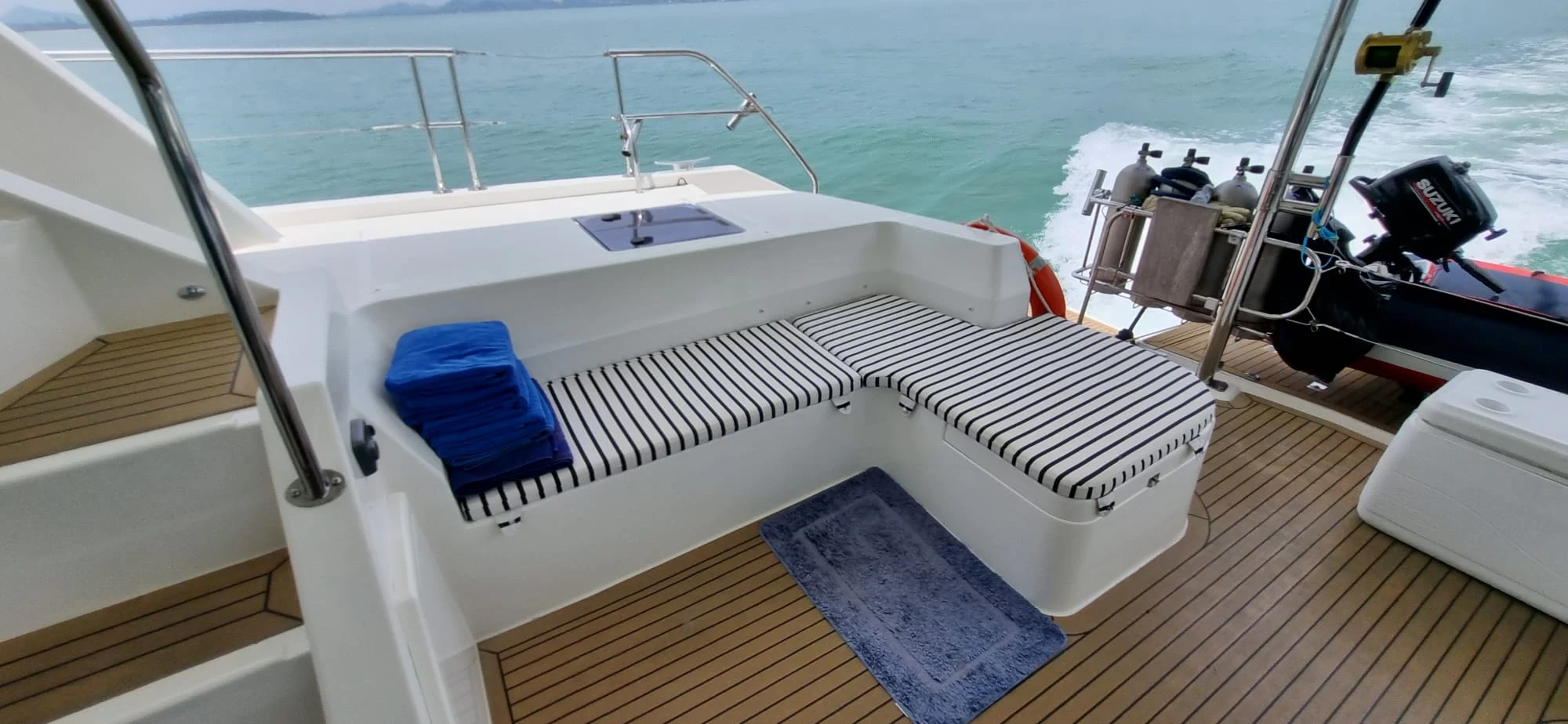 a boat on the water aboard HARMONY CAT Yacht for Sale