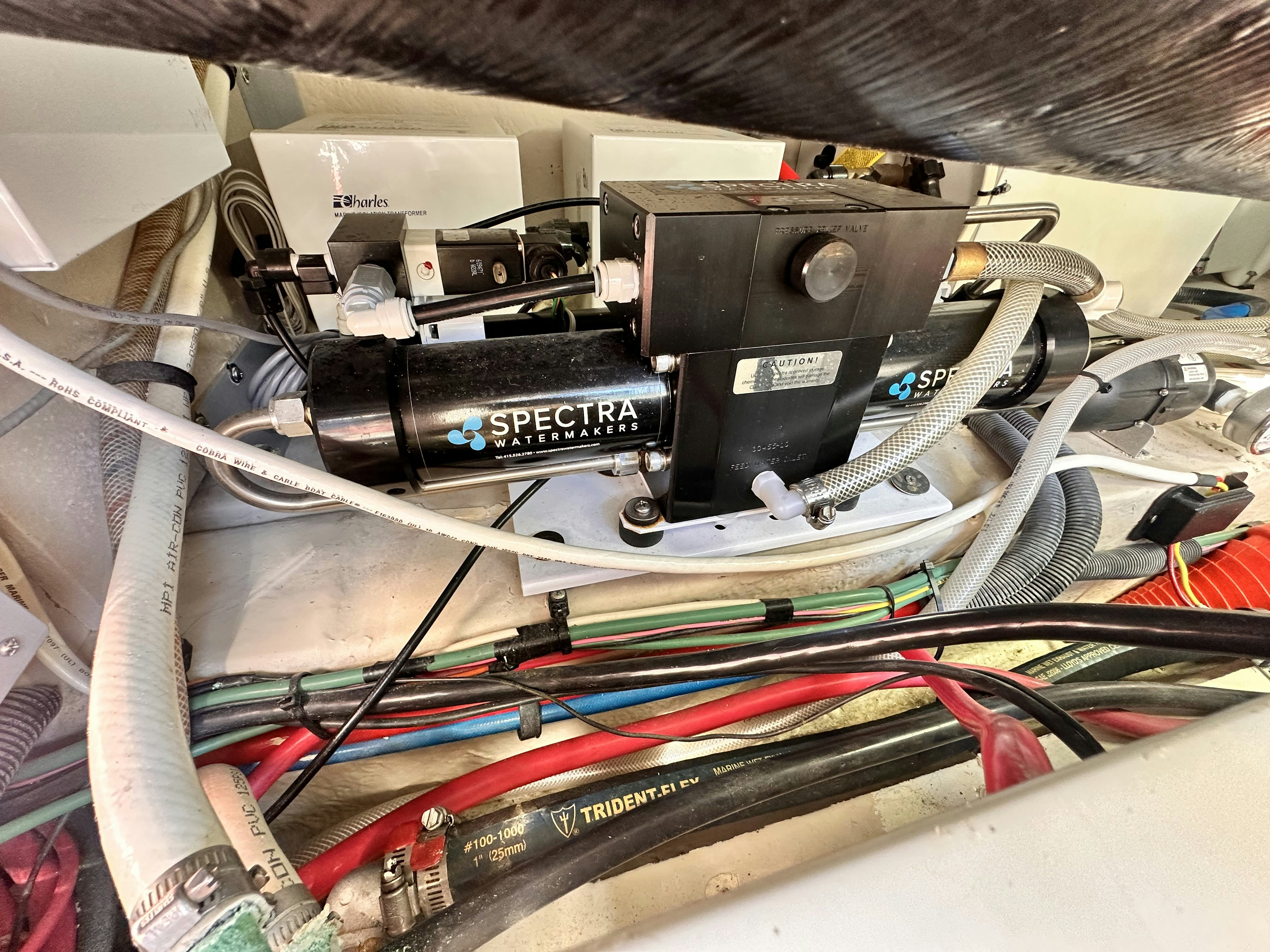 a close-up of a car engine aboard LANAKILA Yacht for Sale