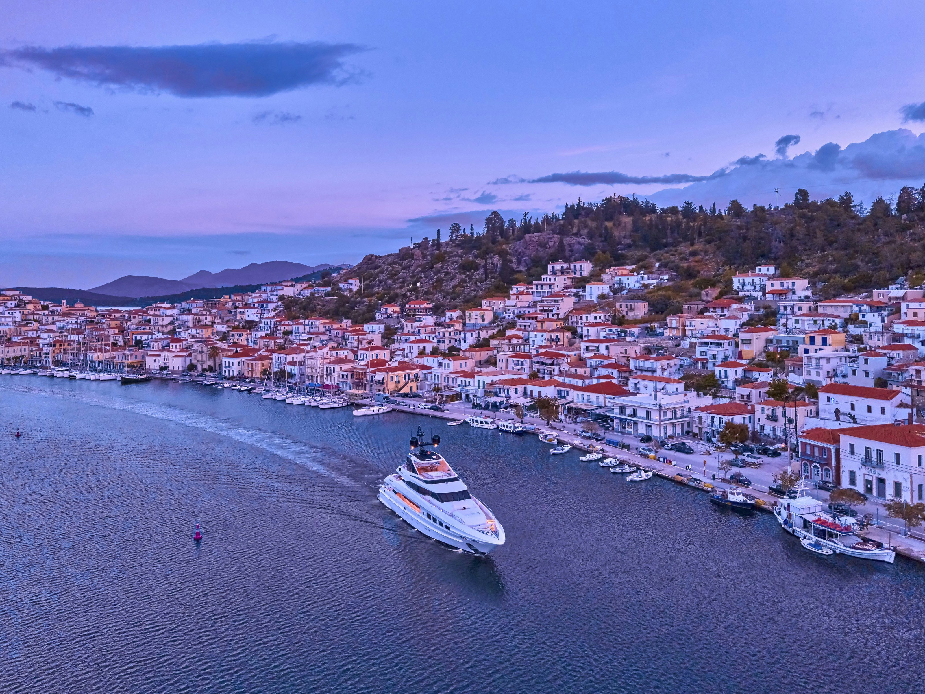 a boat sailing on the water aboard MAESTRO Yacht for Charter
