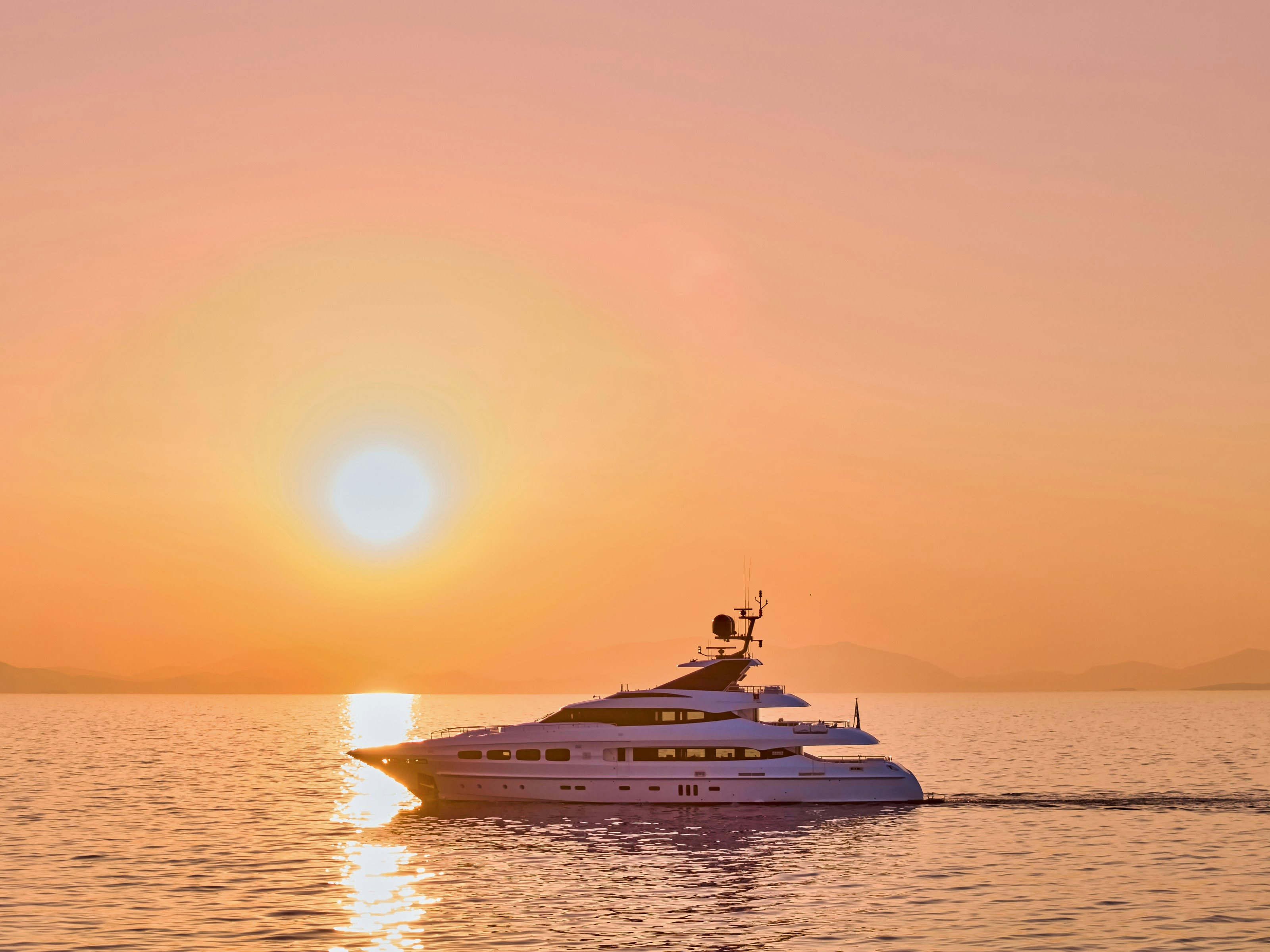 a boat in the water aboard MAESTRO Yacht for Charter