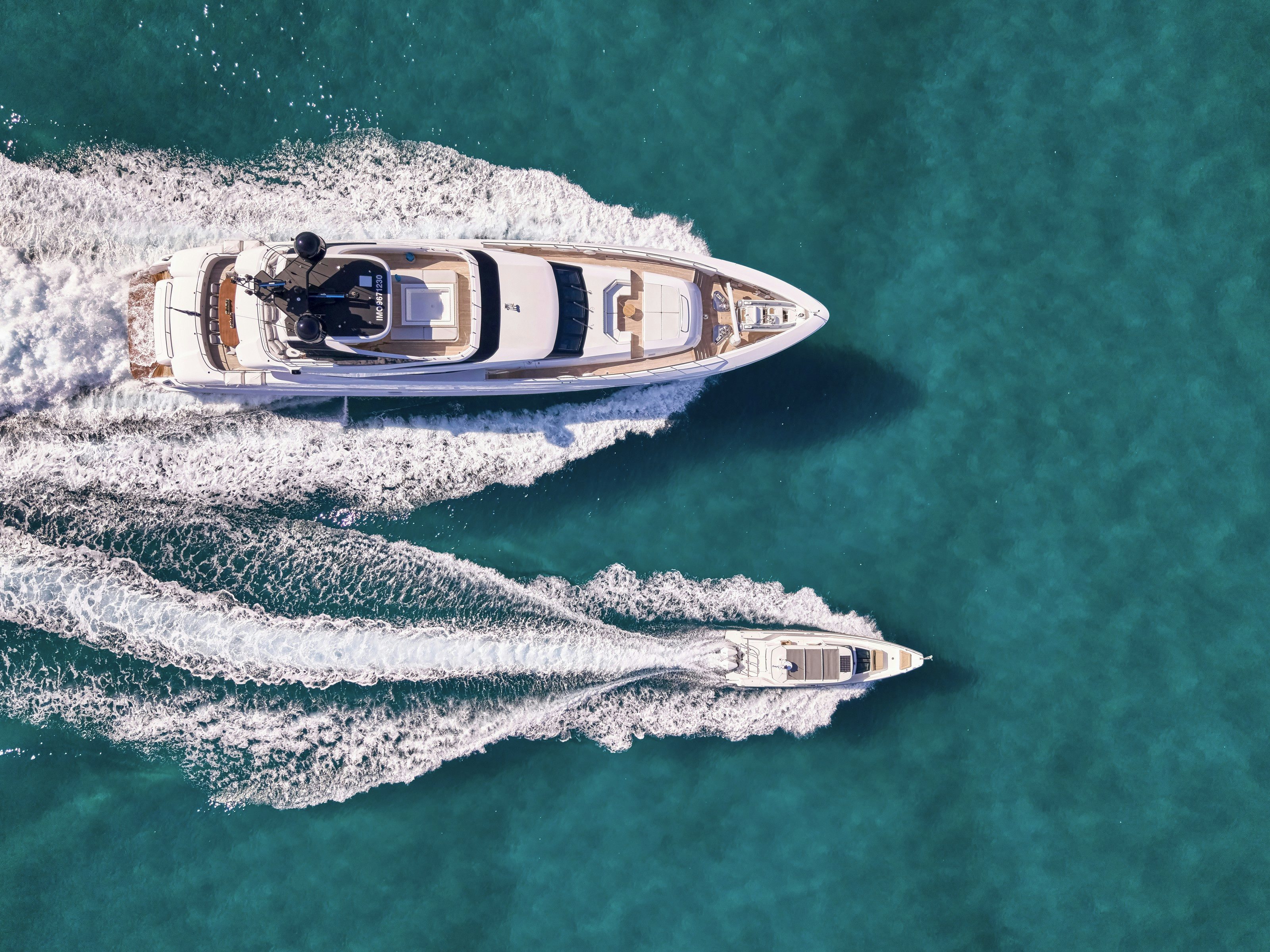 a boat in the water aboard MAESTRO Yacht for Charter