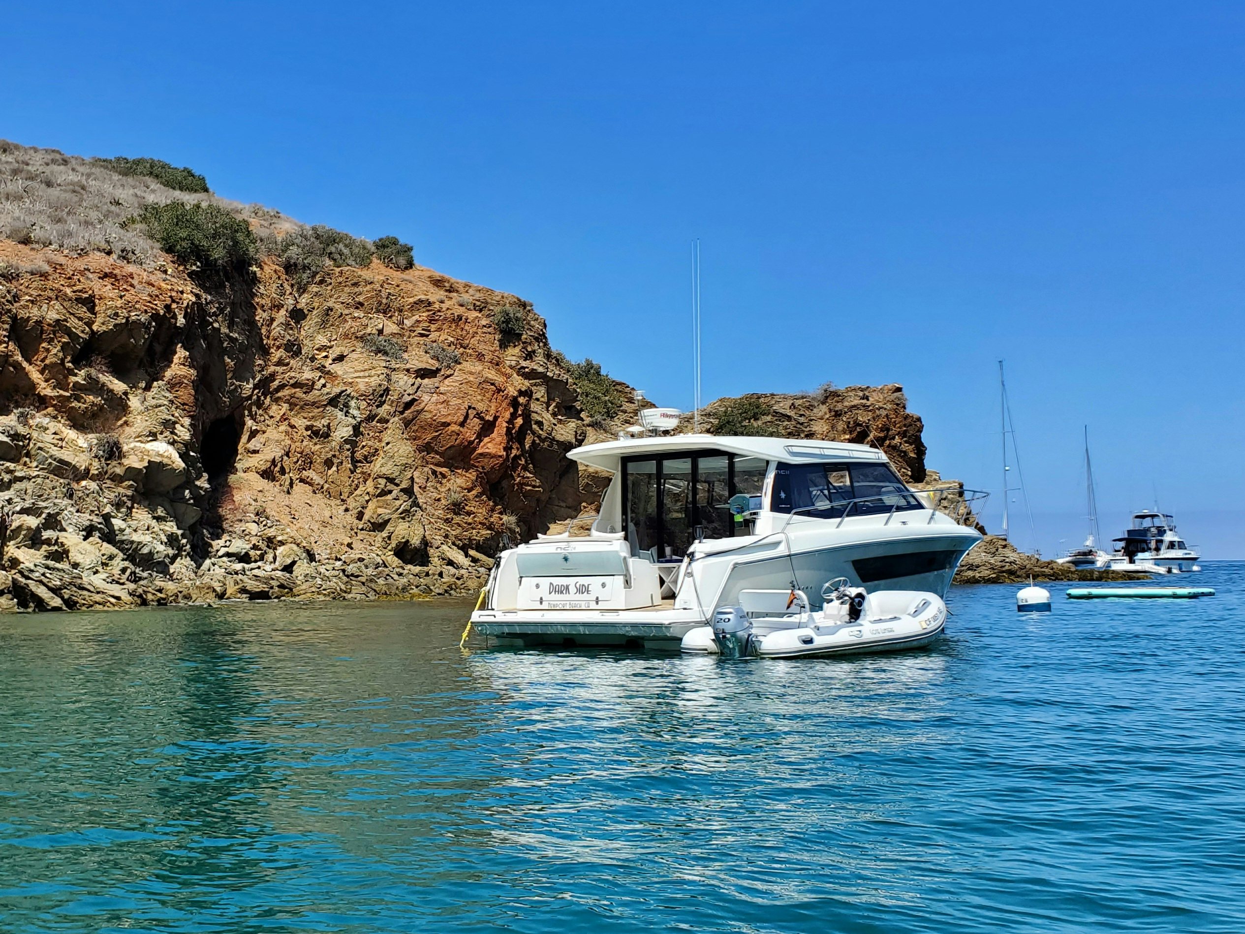 a boat on the water aboard DARK SIDE Yacht for Sale