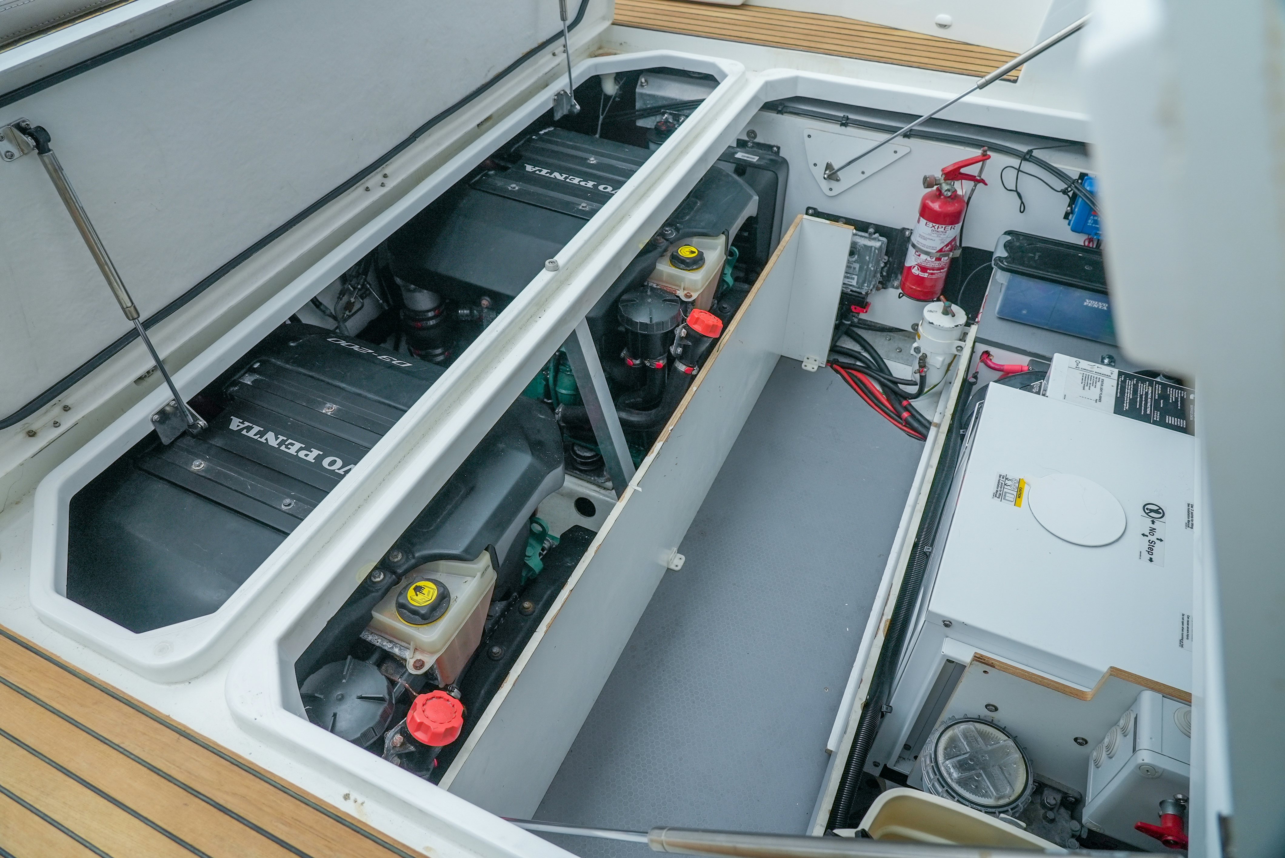 a close-up of a machine aboard DARK SIDE Yacht for Sale