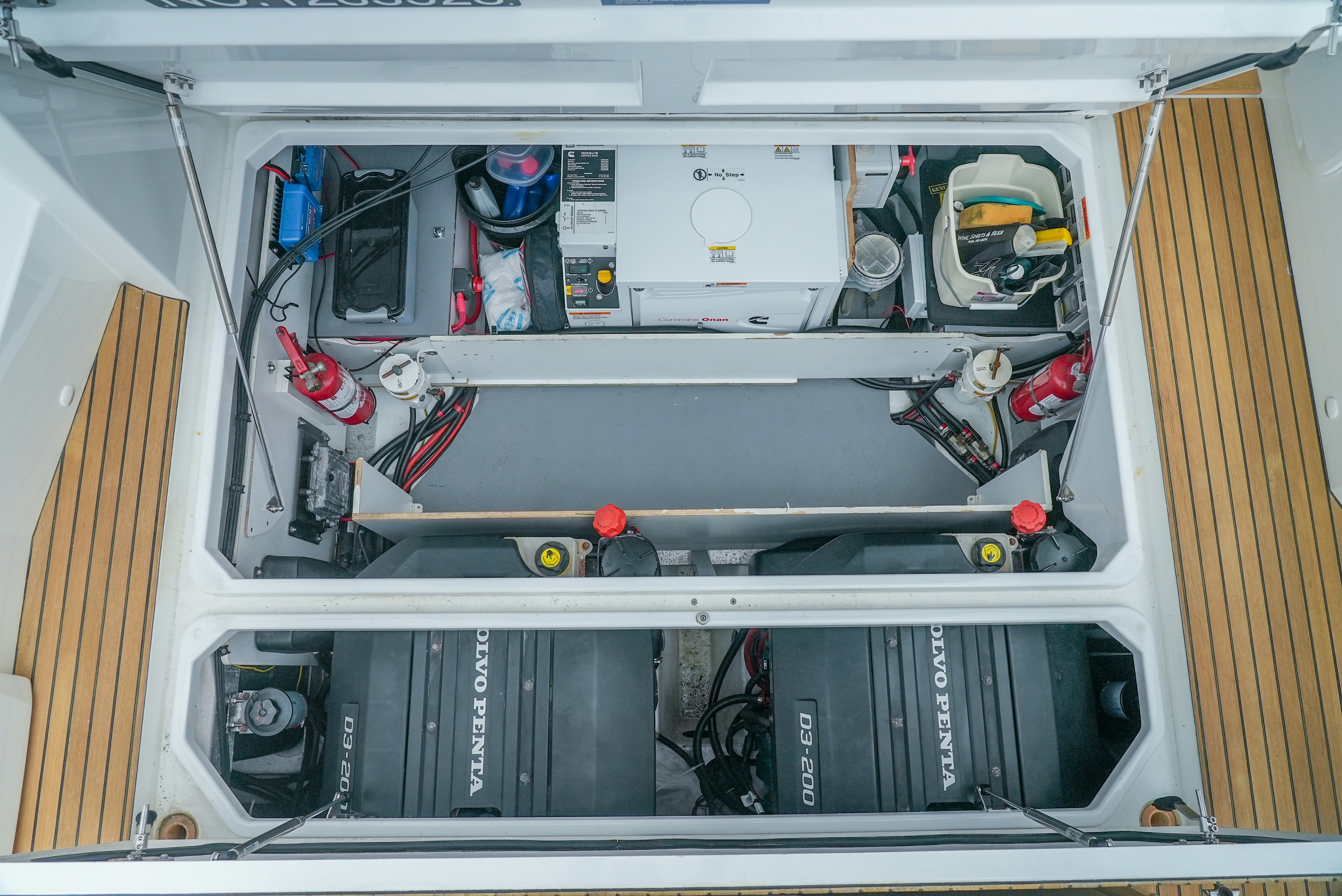 a white and silver machine aboard DARK SIDE Yacht for Sale
