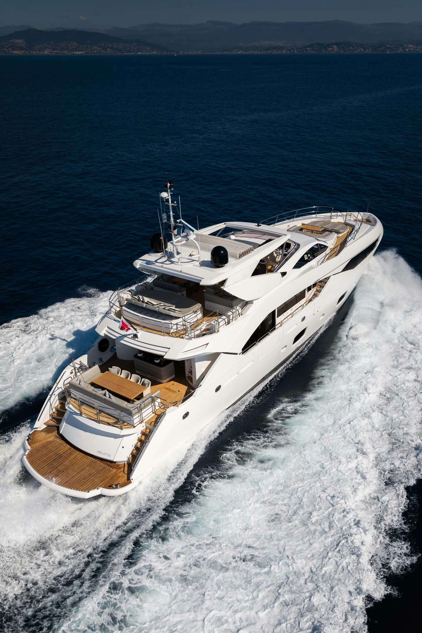 a ship on the water aboard LADY VOLANTIS Yacht for Charter