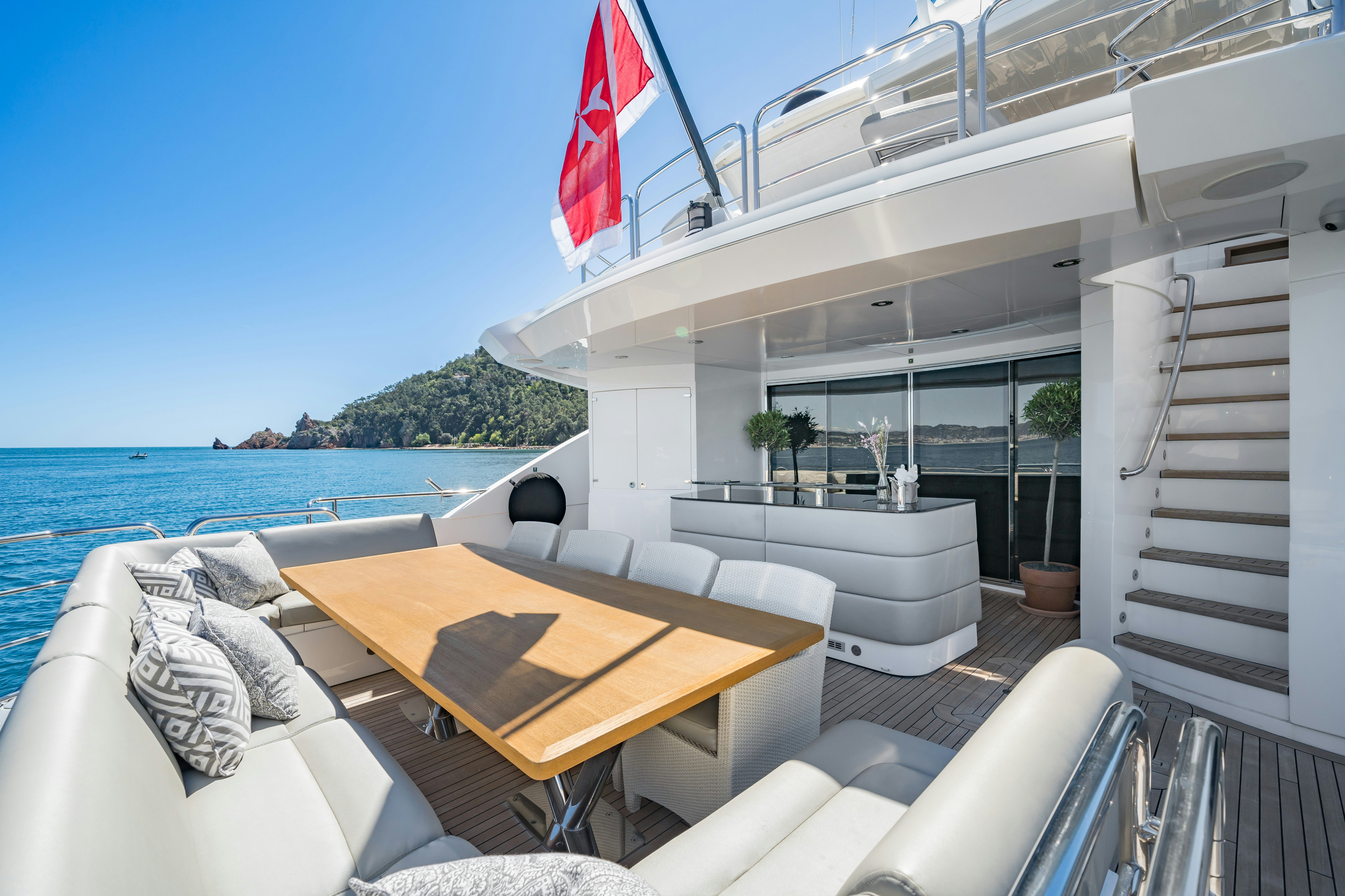 a boat on the water aboard LADY VOLANTIS Yacht for Sale