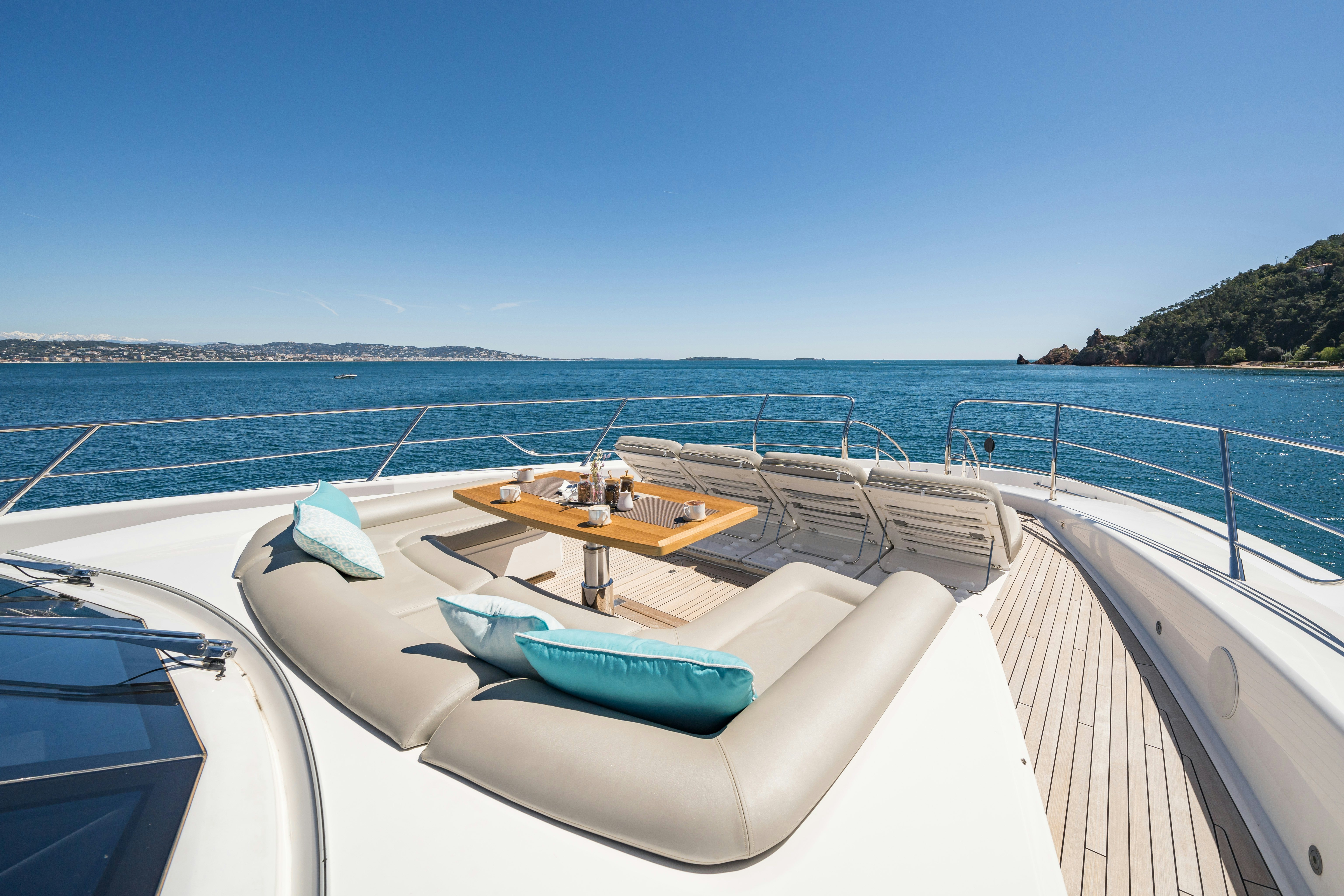 a boat on the water aboard LADY VOLANTIS Yacht for Sale