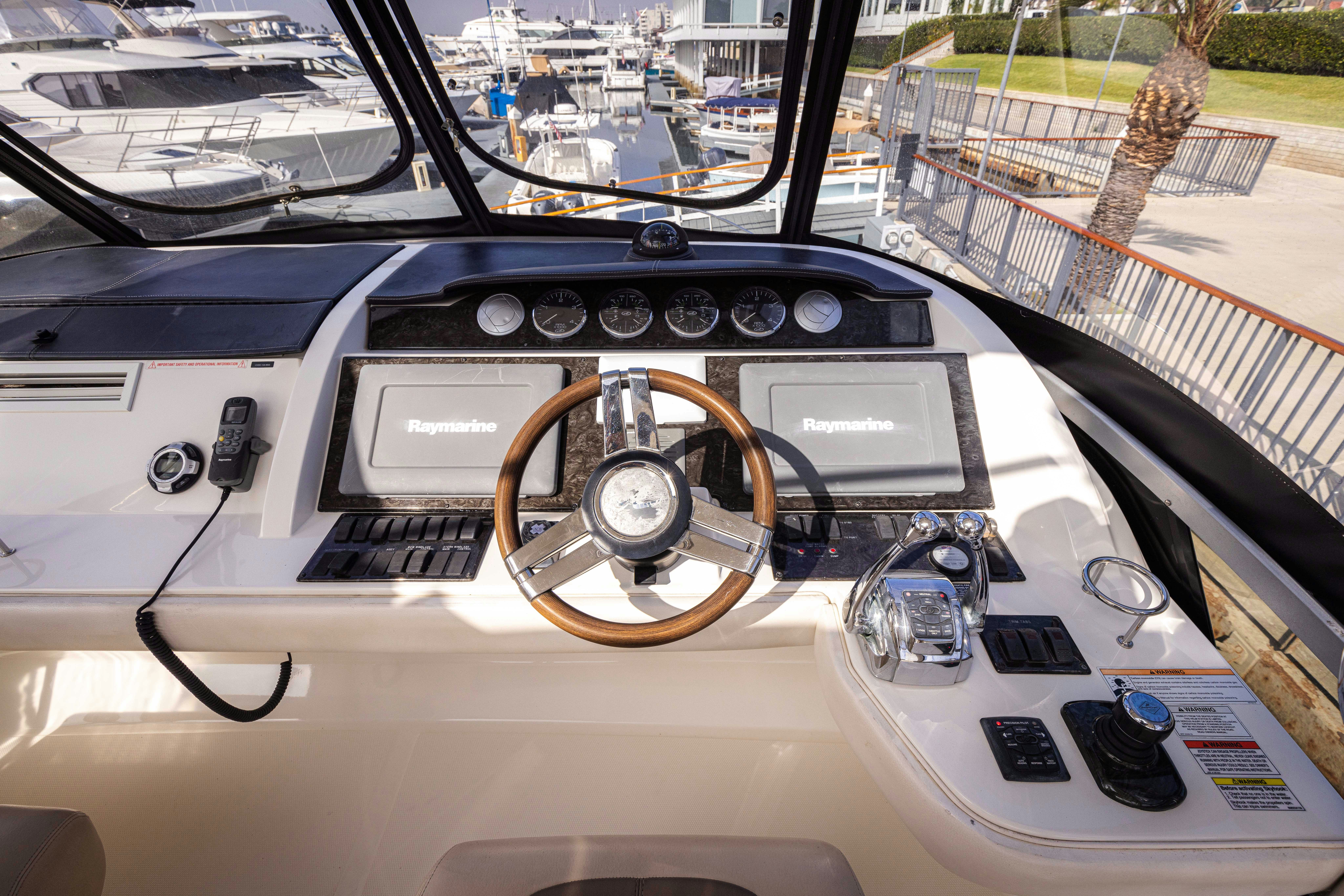 the inside of a car aboard KA-BAR Yacht for Sale