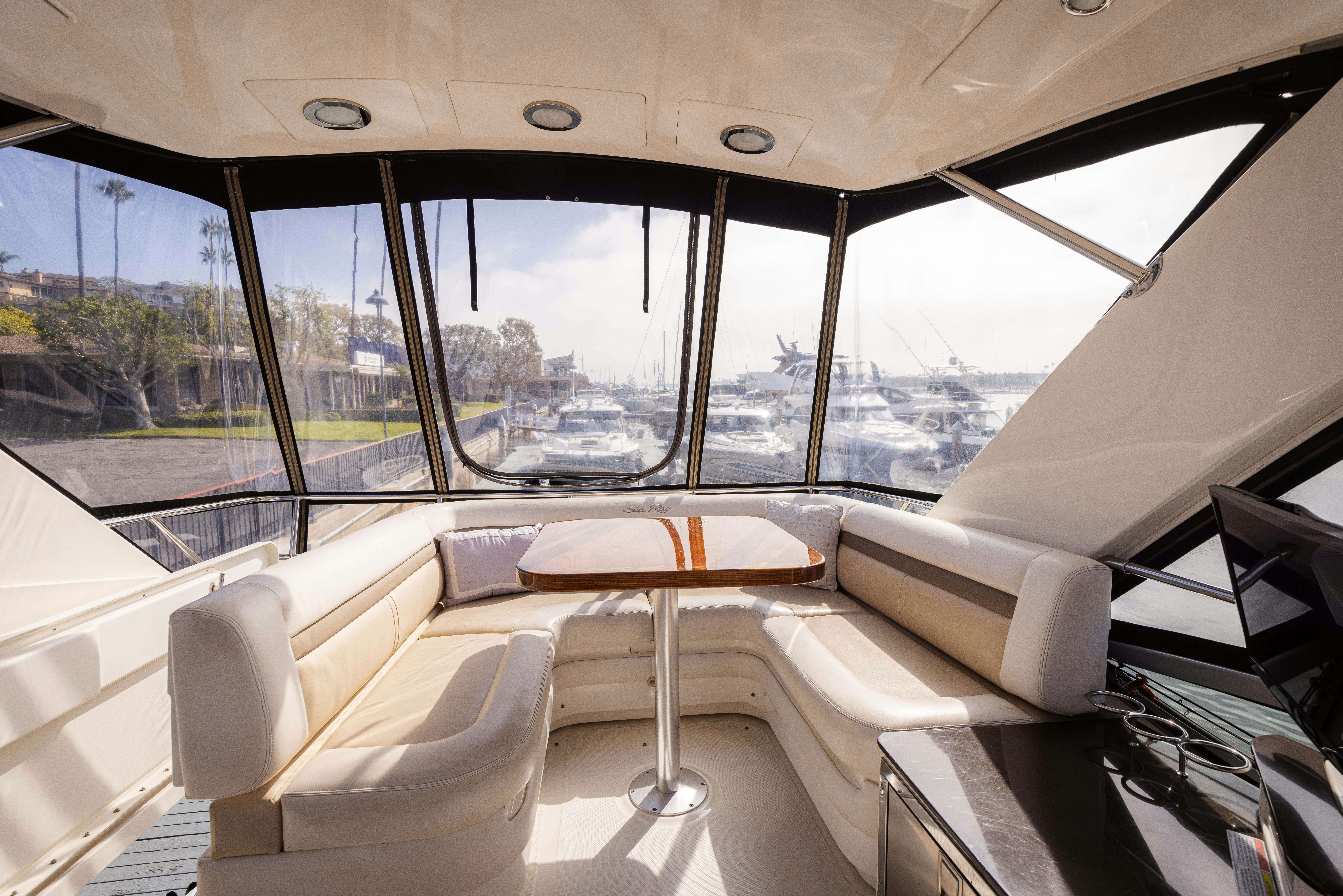 inside of a car aboard KA-BAR Yacht for Sale