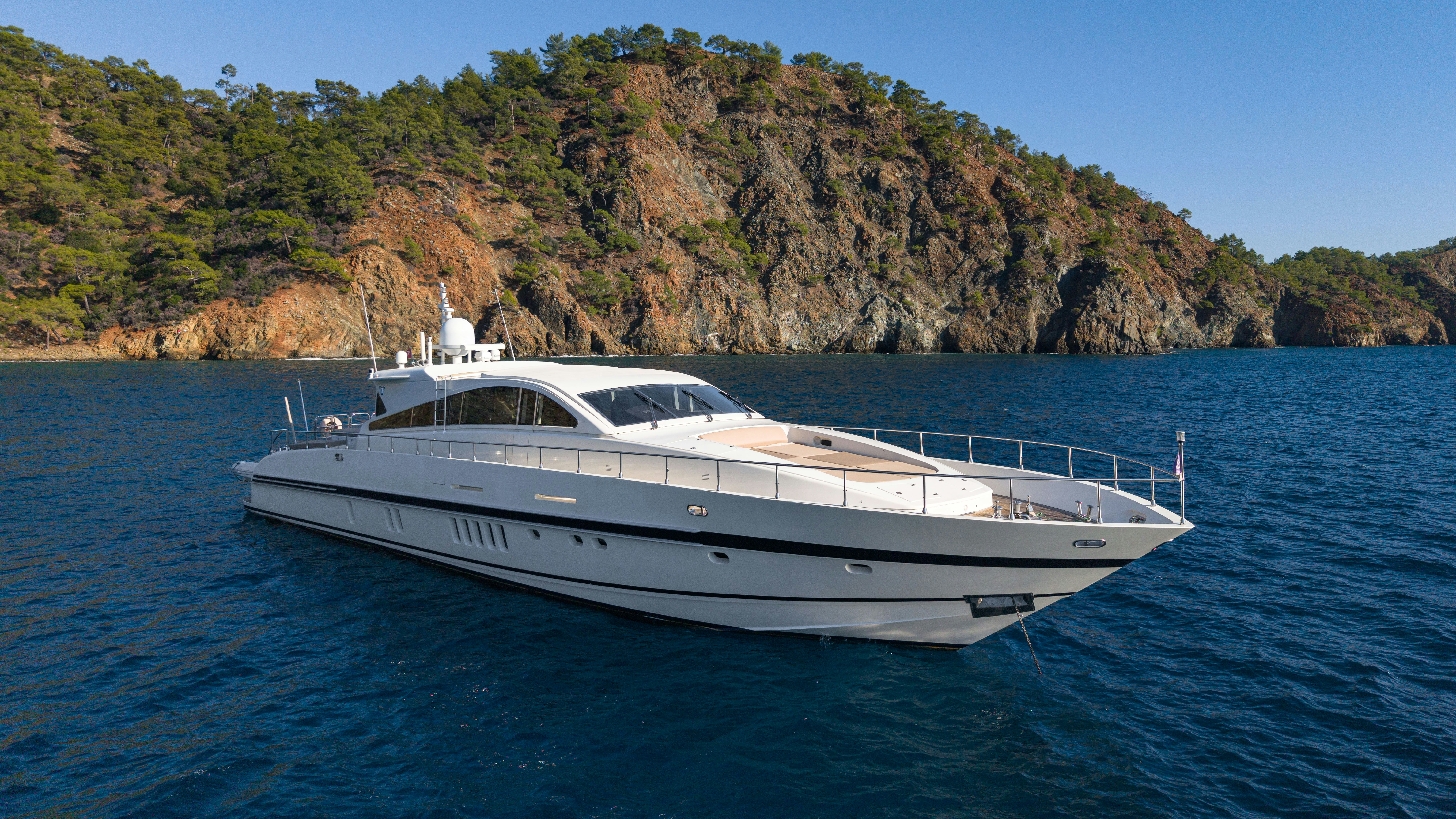 a boat on the water aboard CLARITA Yacht for Sale