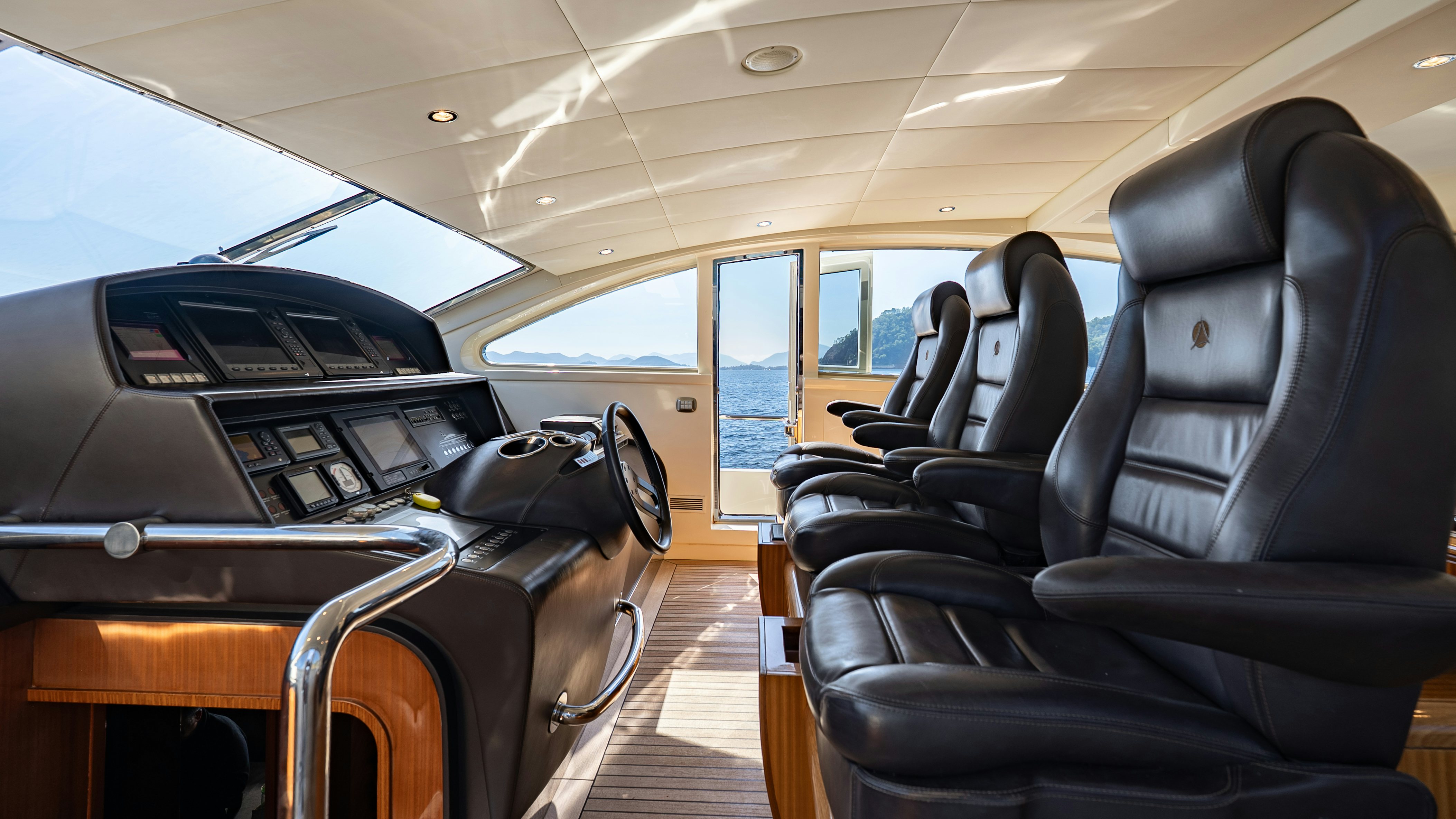 inside of a car aboard CLARITA Yacht for Sale