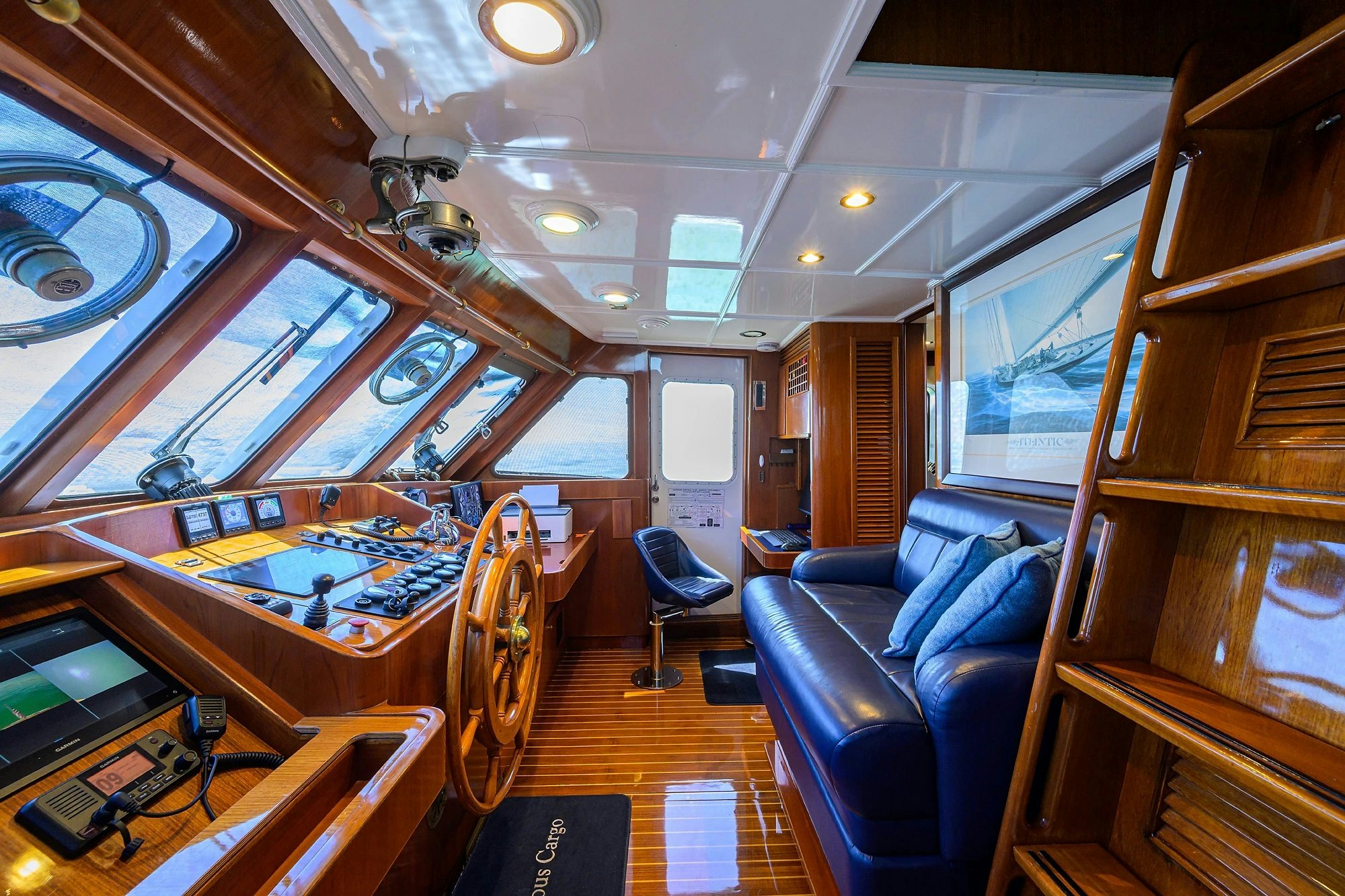 inside of a boat aboard AVENTURER Yacht for Sale