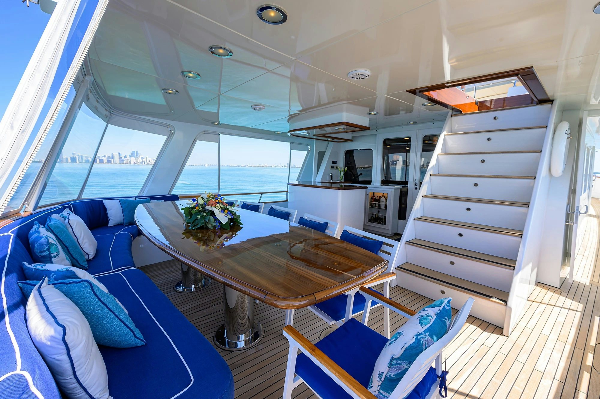 inside of a boat aboard AVENTURER Yacht for Sale