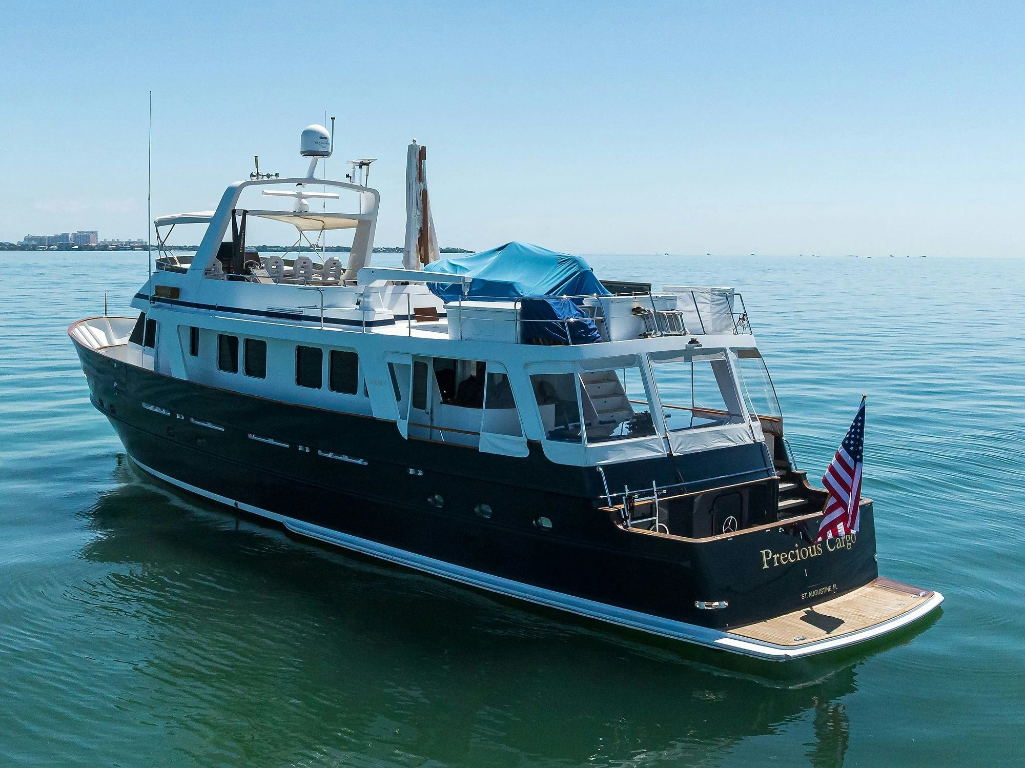a boat on the water aboard AVENTURER Yacht for Sale