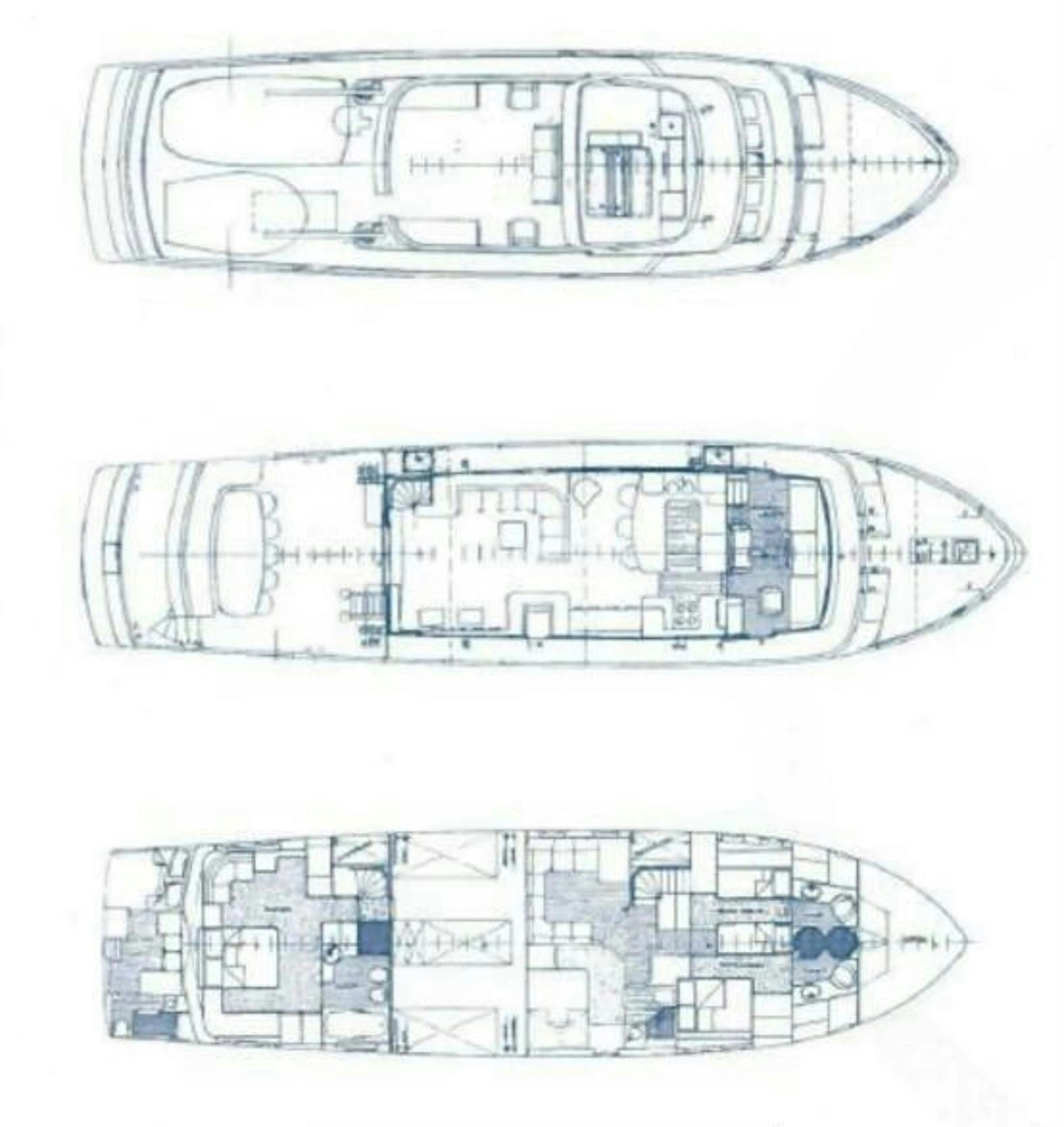 diagram, engineering drawing aboard AVENTURER Yacht for Sale