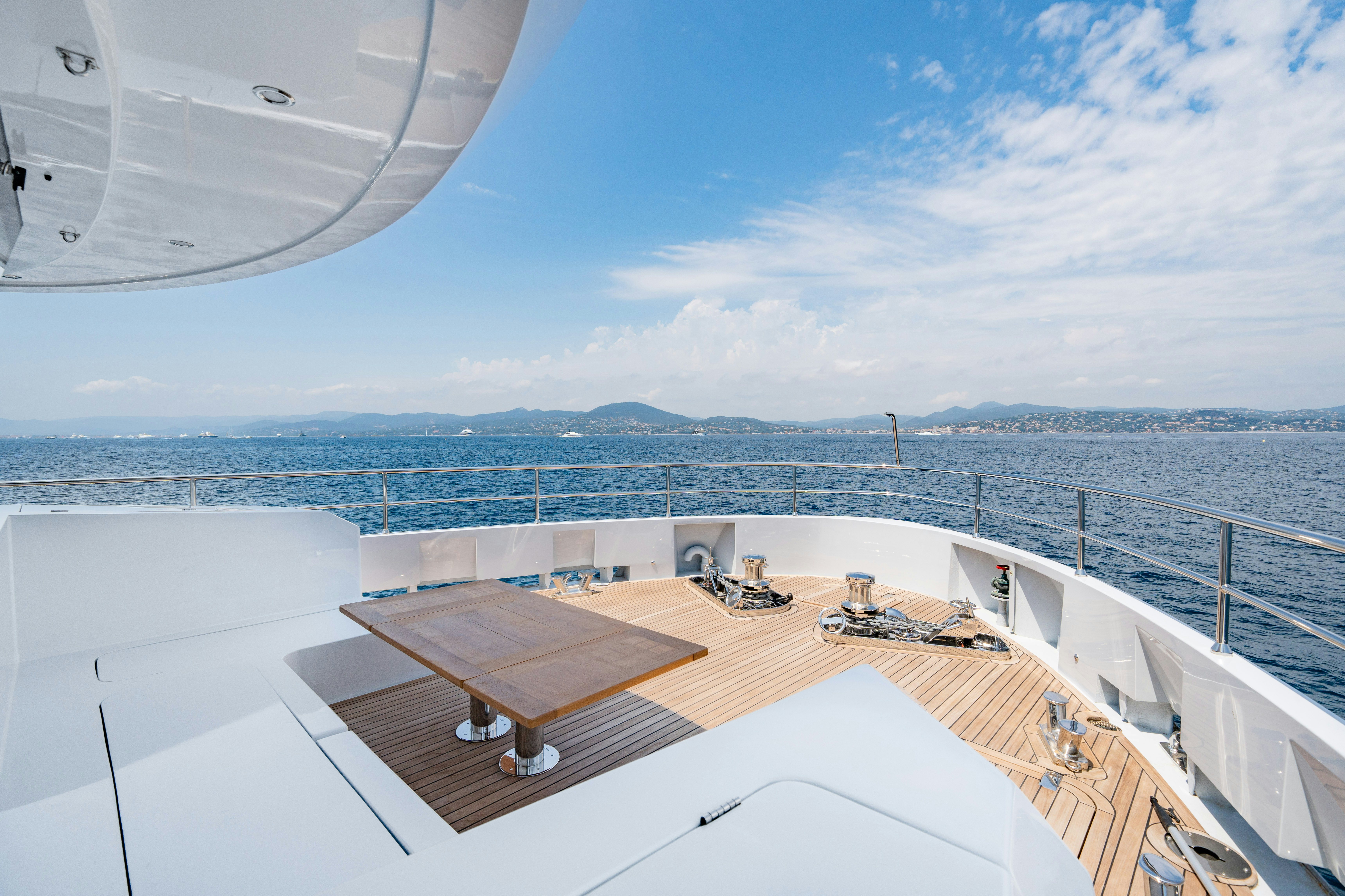 a boat on the water aboard ICE Yacht for Sale