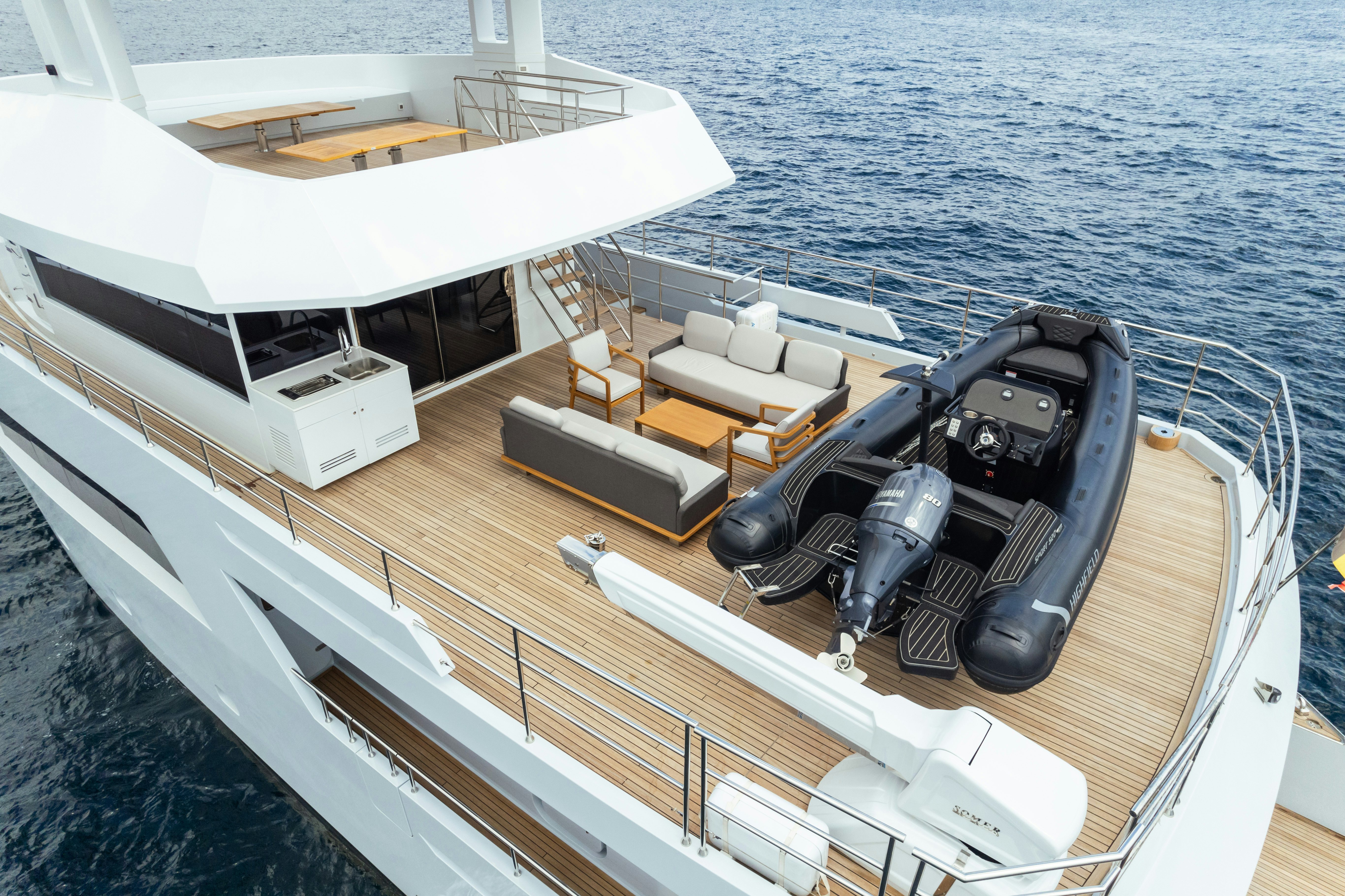 a boat on the water aboard ICE Yacht for Sale