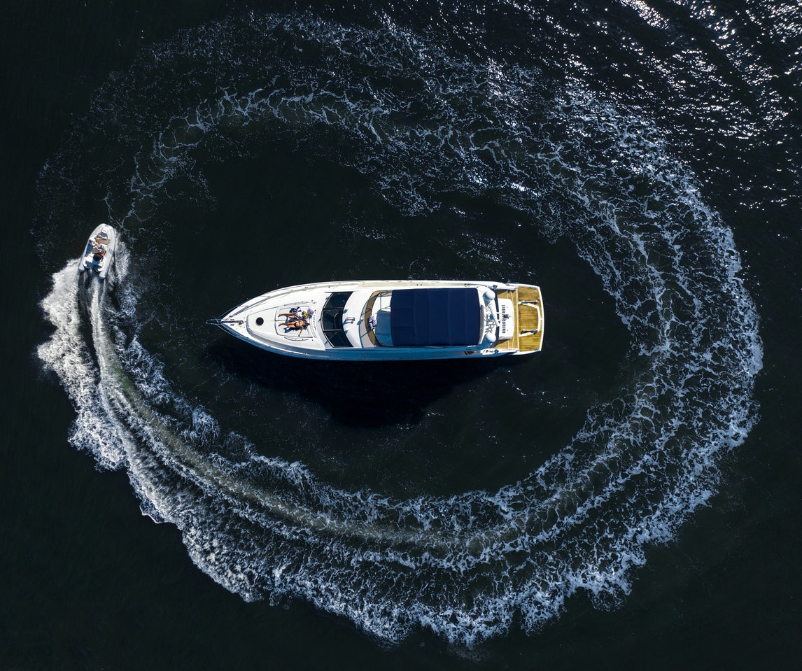 a boat in the water aboard UNFORGETTABLE Yacht for Charter