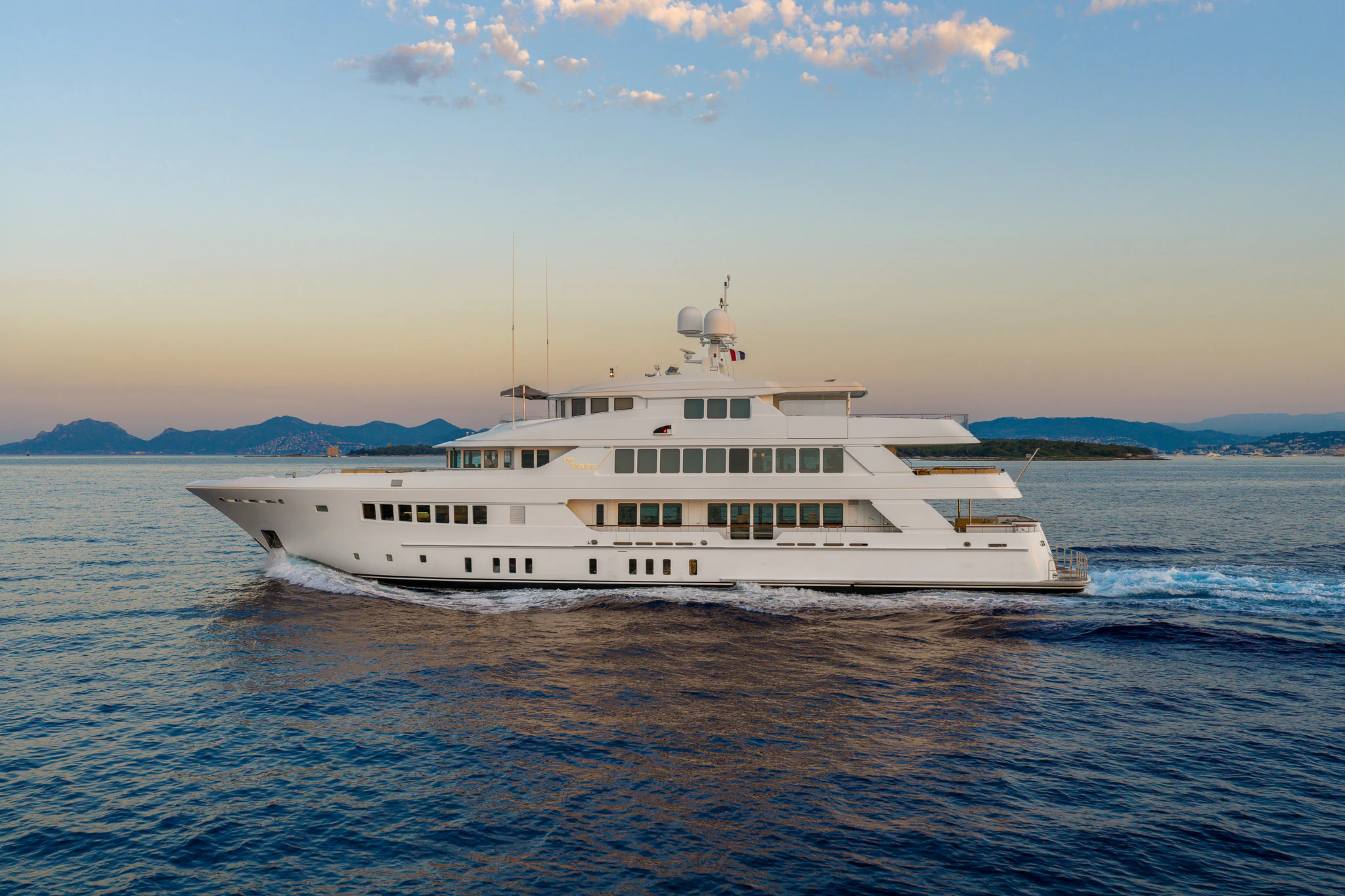 a boat on the water aboard LADY MAXINE Yacht for Sale