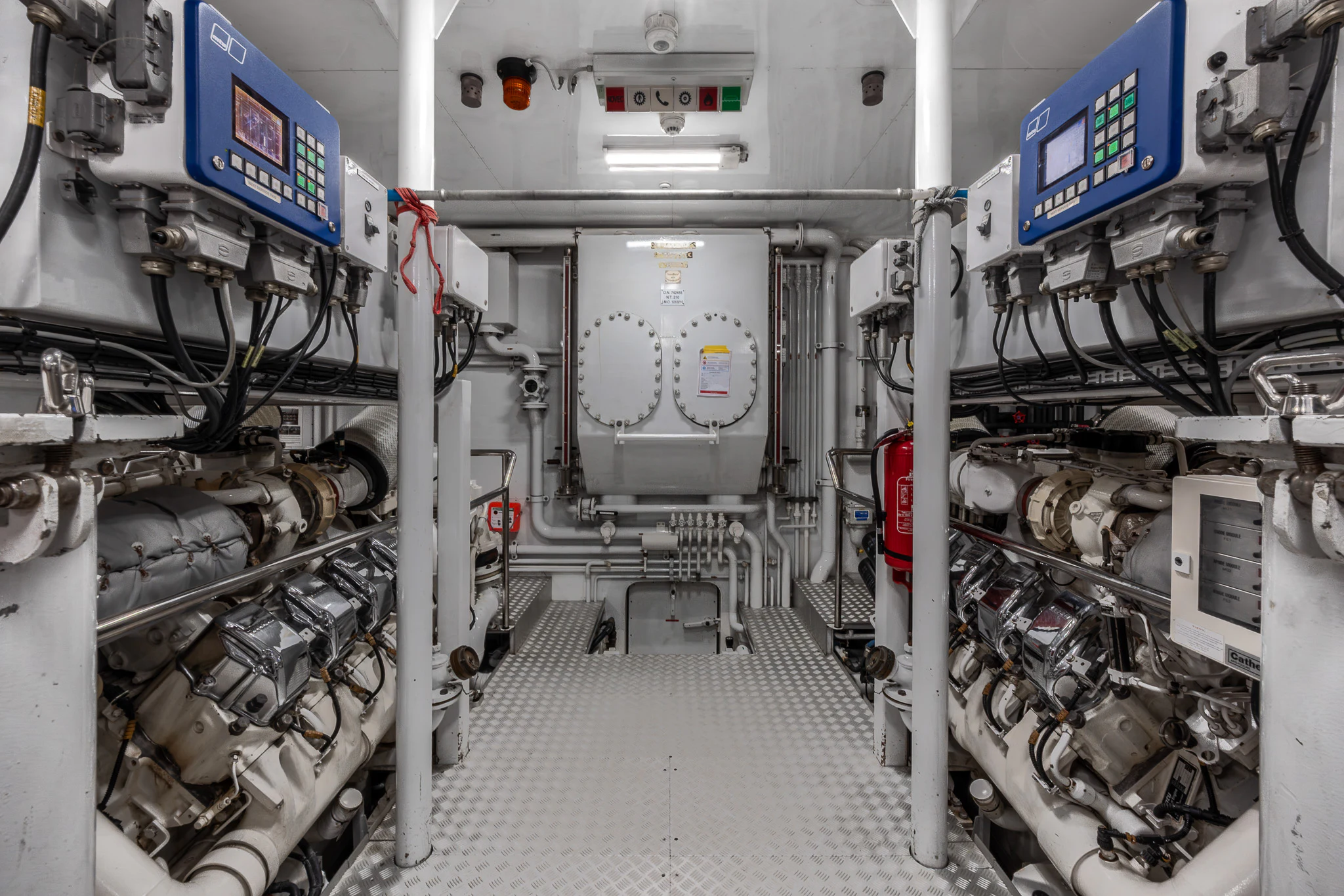 a room with machinery aboard LADY MAXINE Yacht for Sale