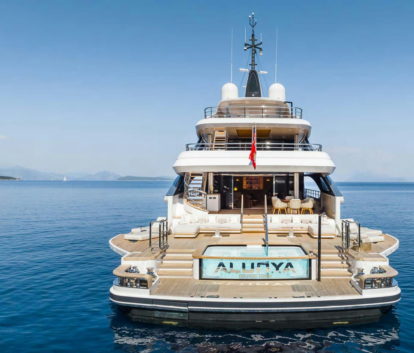 a boat in the water aboard ALUNYA Yacht for Charter