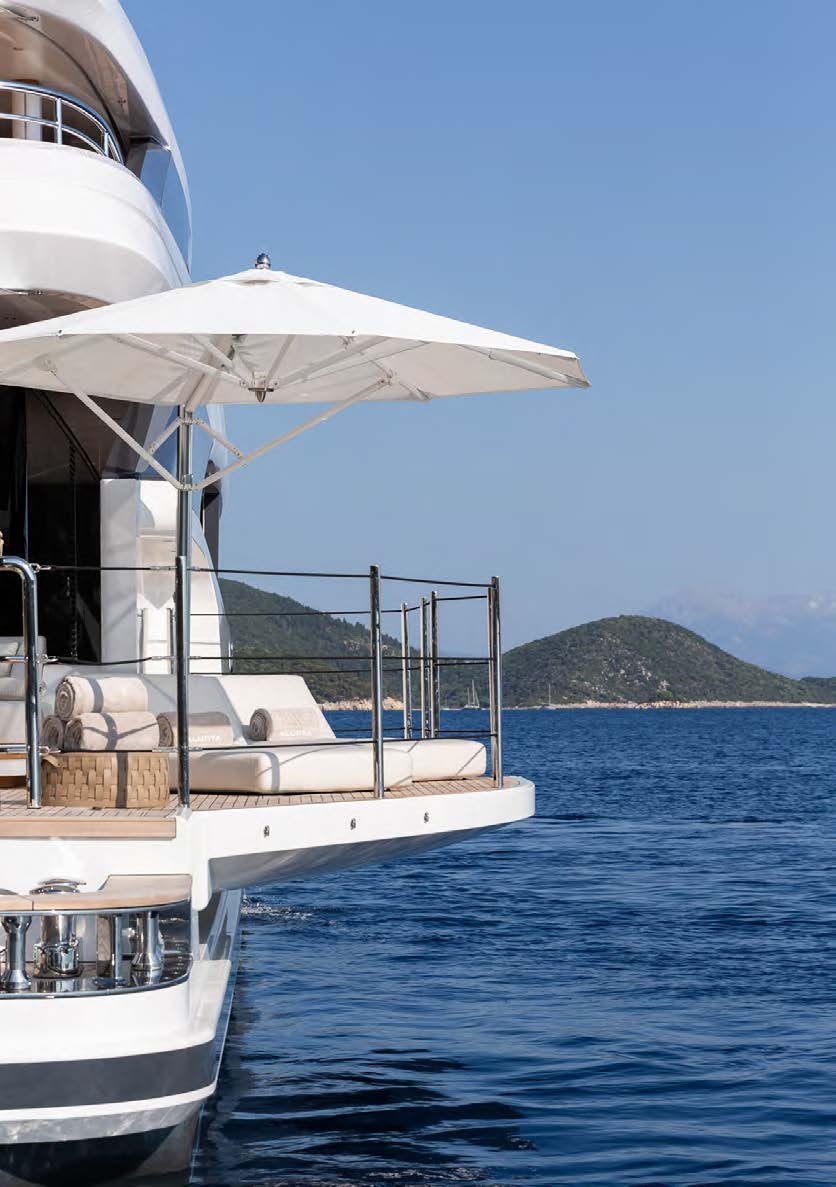 a boat on the water aboard ALUNYA Yacht for Charter