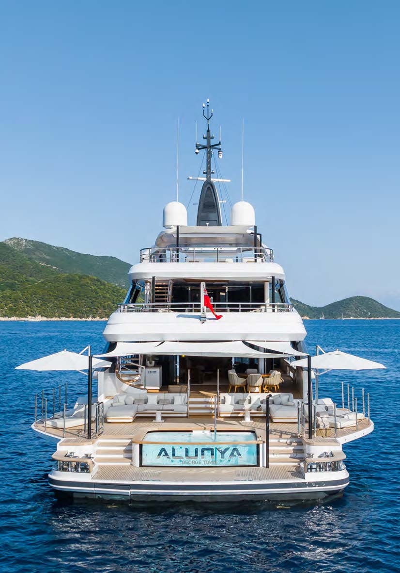 a boat in the water aboard ALUNYA Yacht for Charter