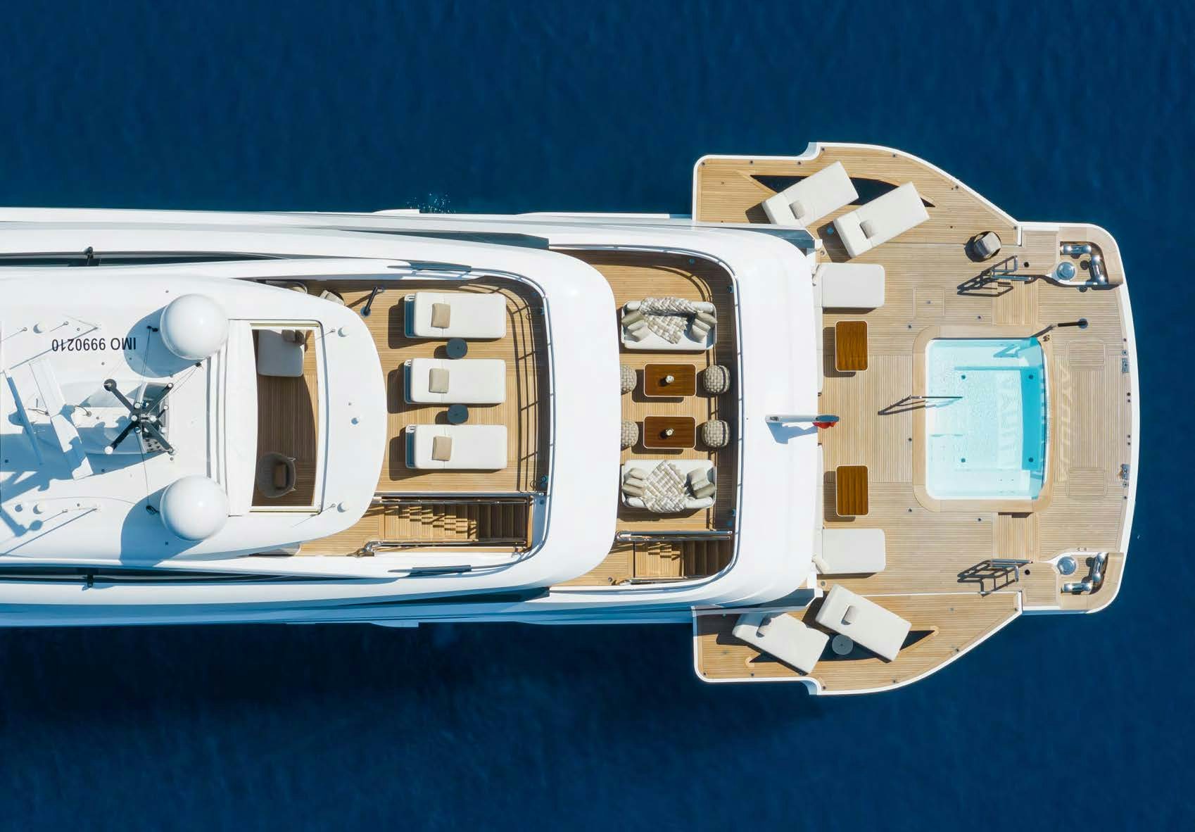 a model of a ship aboard ALUNYA Yacht for Charter