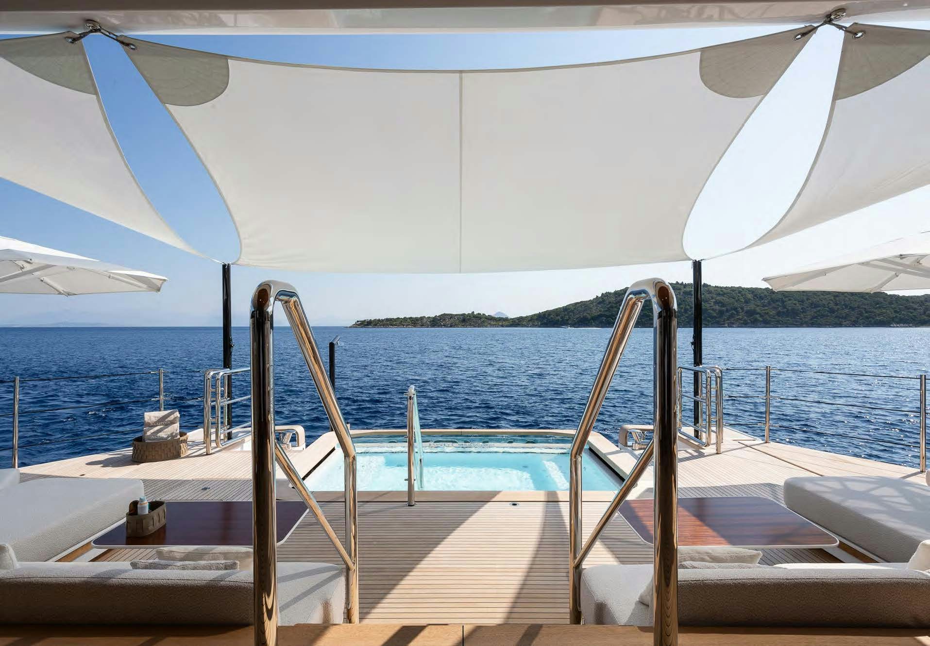 a boat on the water aboard ALUNYA Yacht for Charter