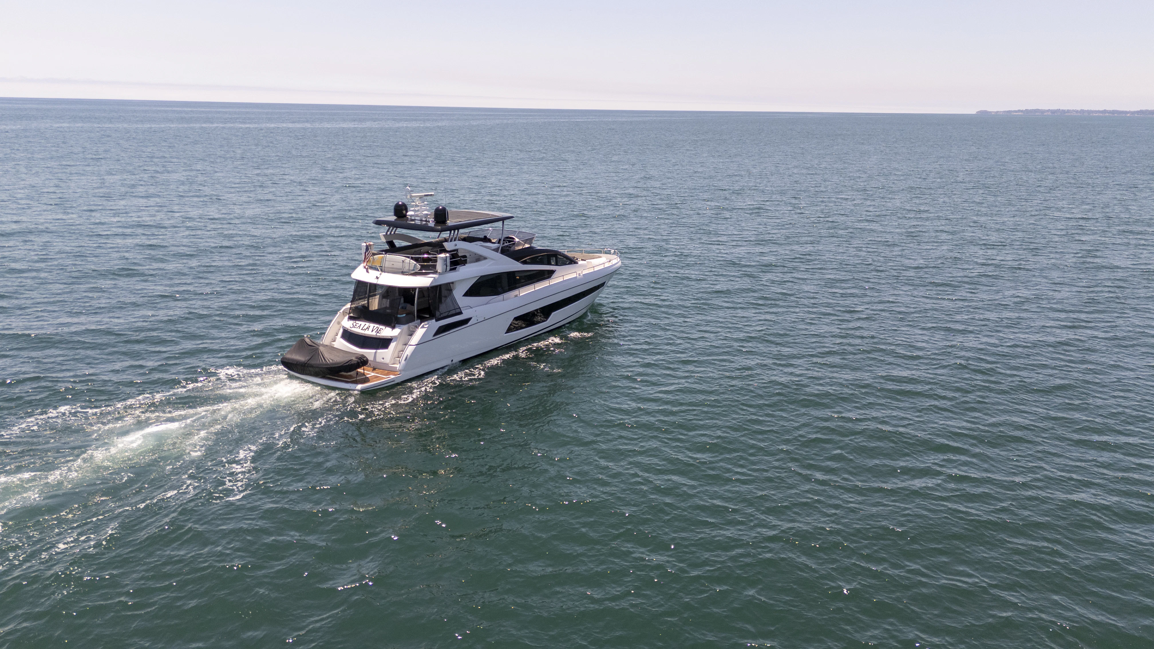 a boat in the water aboard SEA LA VIE Yacht for Sale