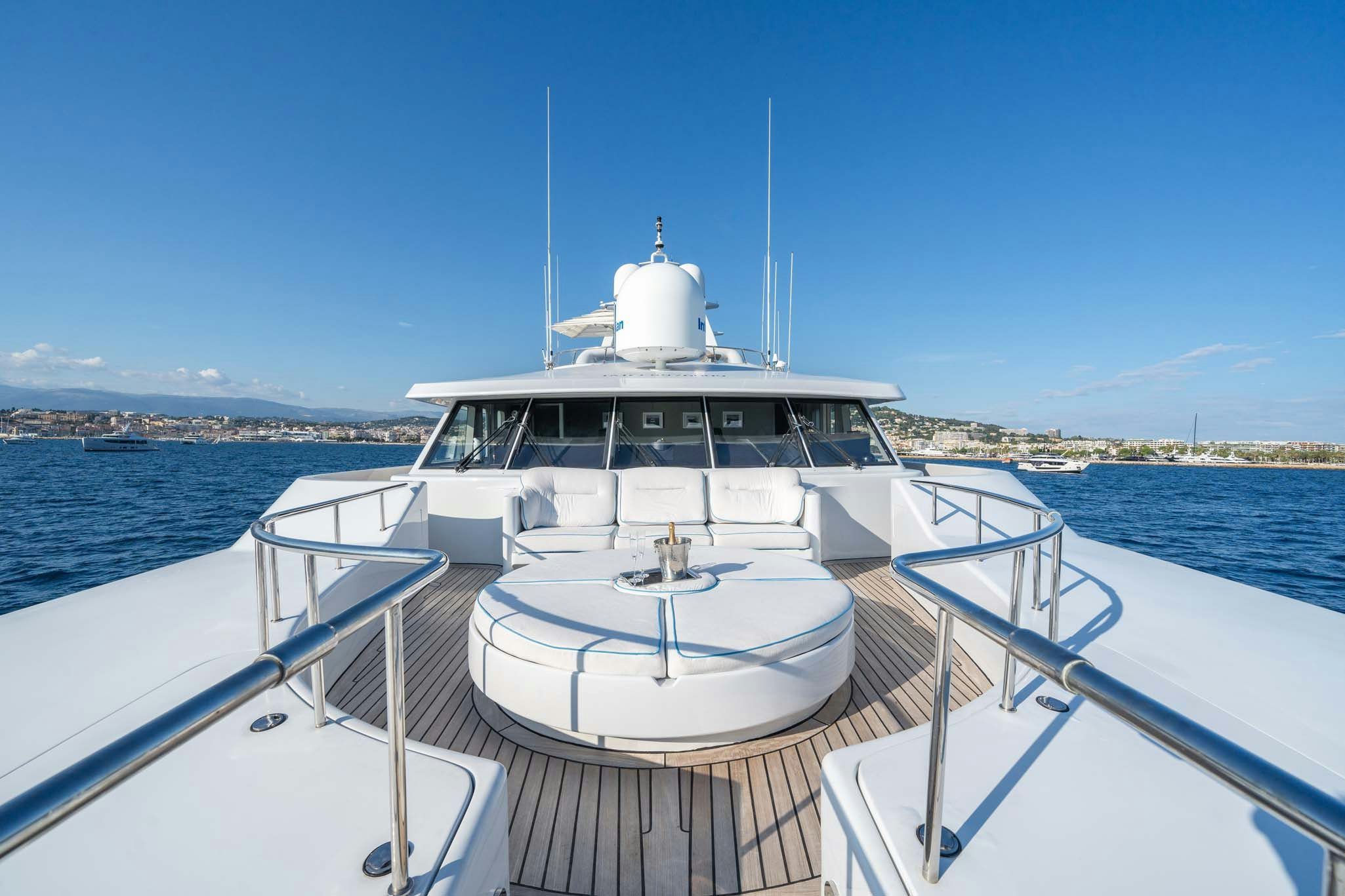 a boat on the water aboard MOSAIQUE Yacht for Charter