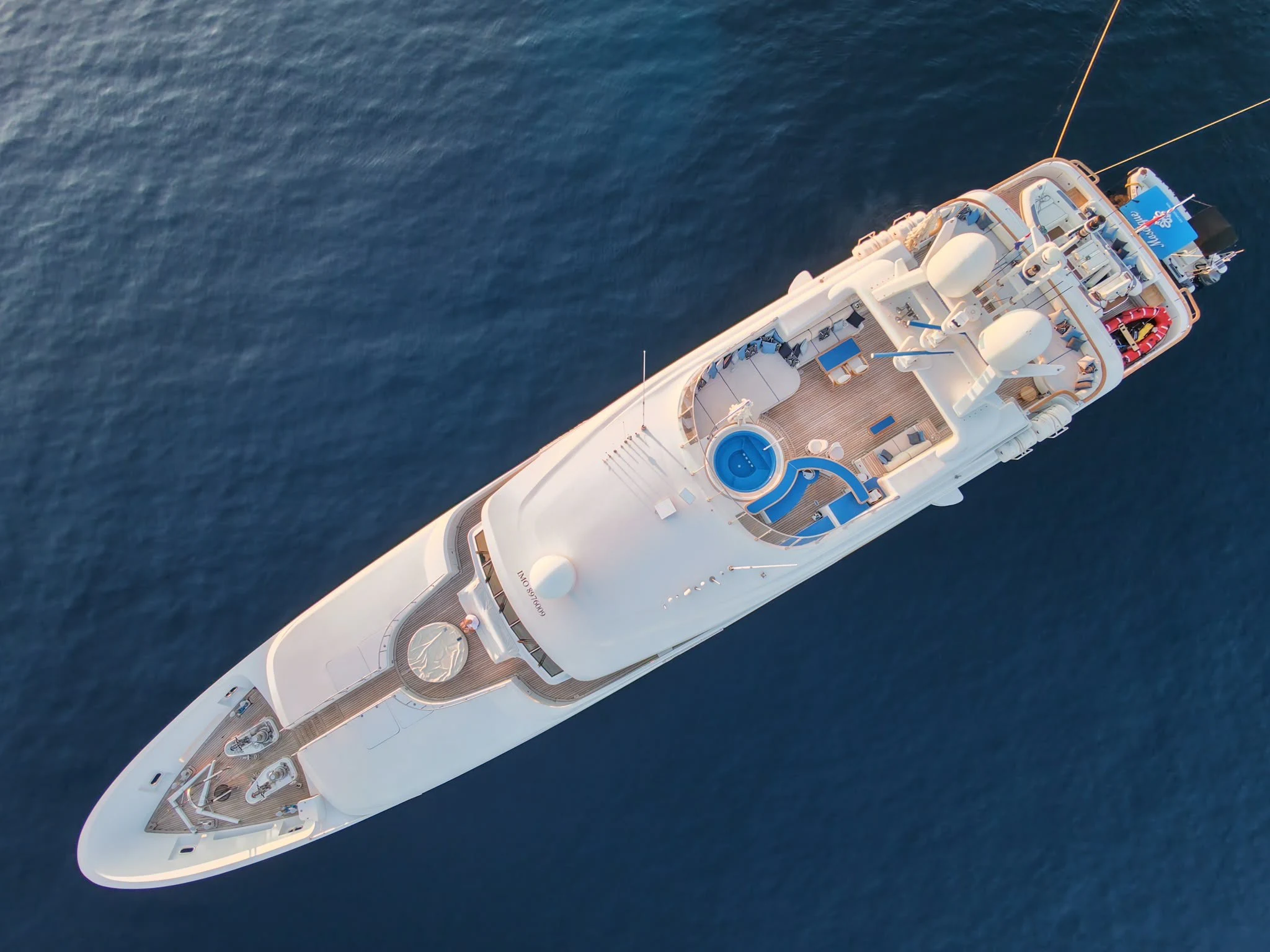 a ship in the water aboard MOSAIQUE Yacht for Charter