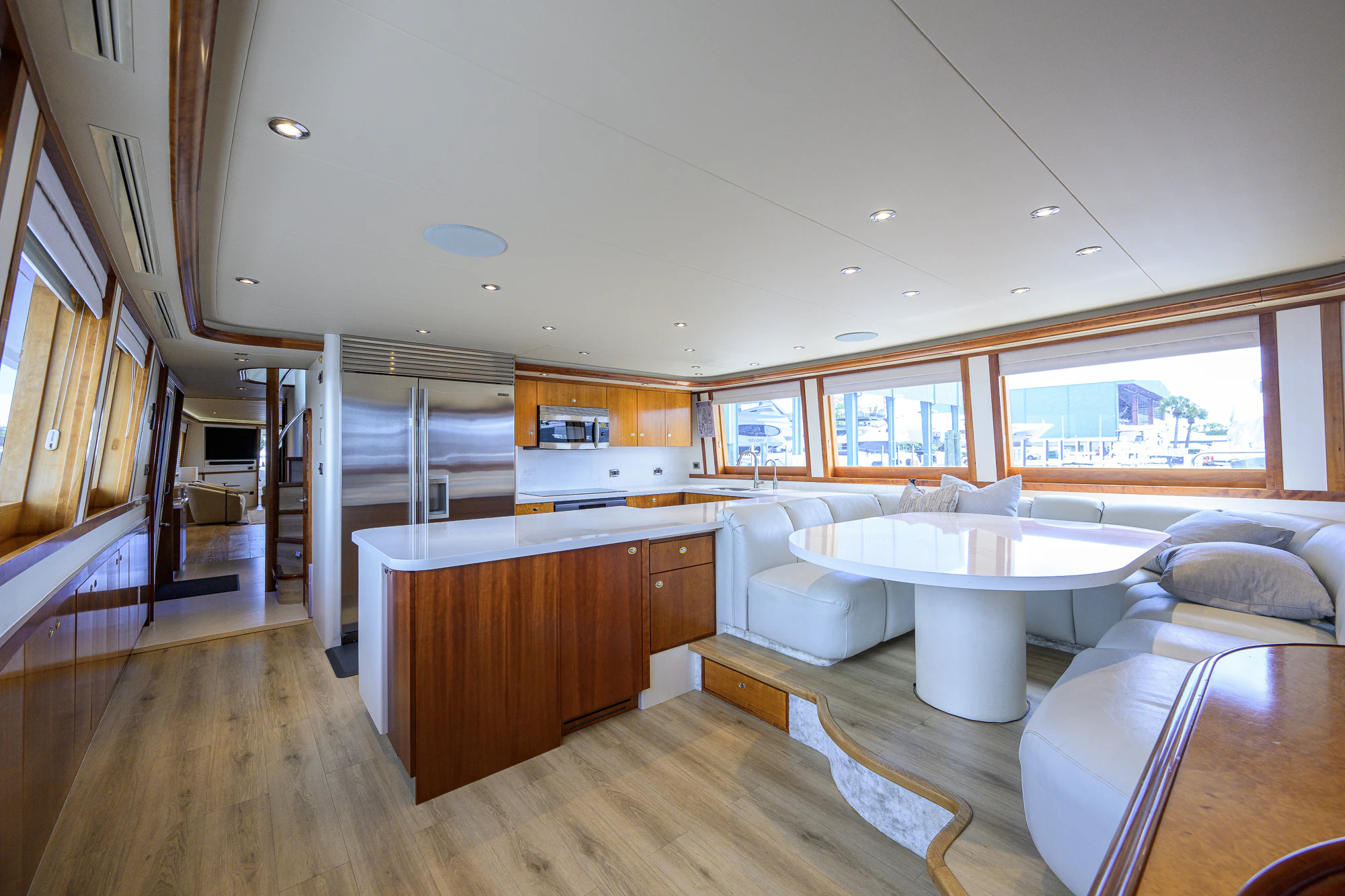 a large modern looking room aboard BREEZY DAY Yacht for Sale