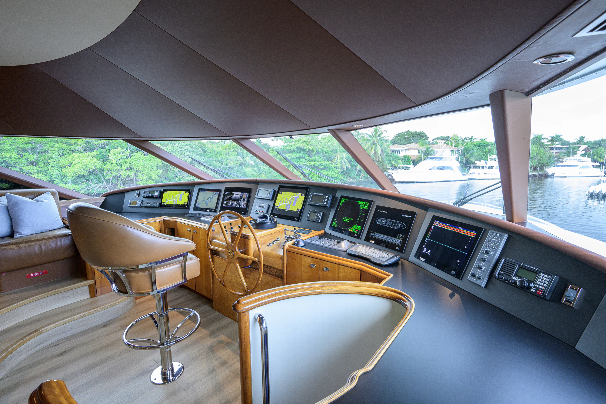 inside of a car aboard BREEZY DAY Yacht for Sale