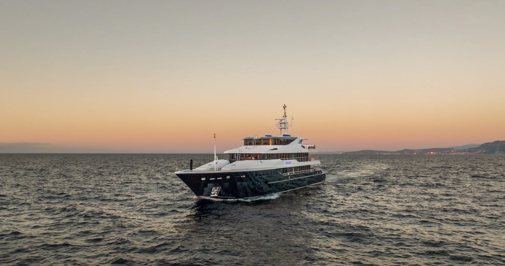 a boat in the water aboard KAJAK Yacht for Sale