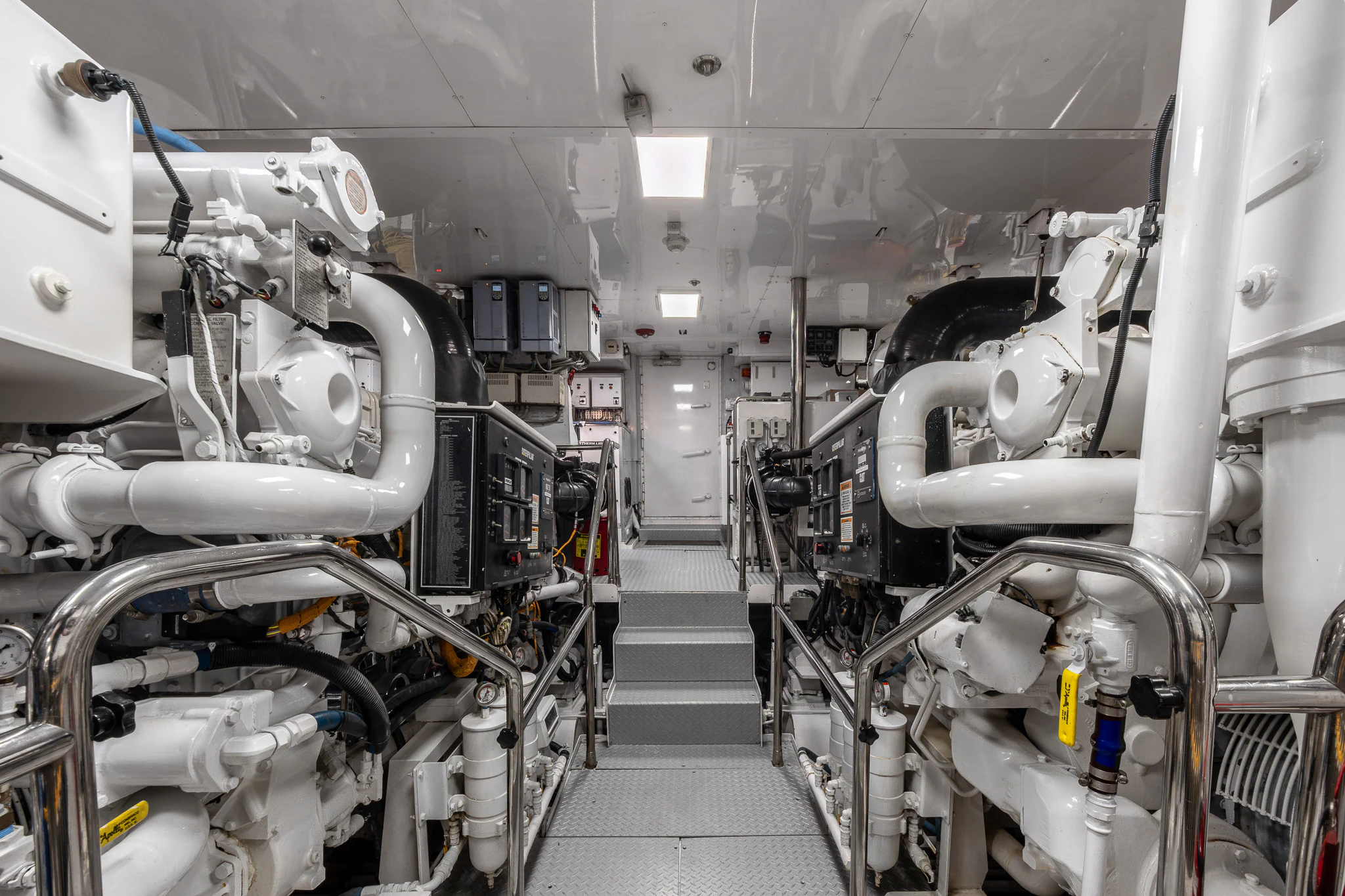 a large room with machinery aboard KAJAK Yacht for Sale