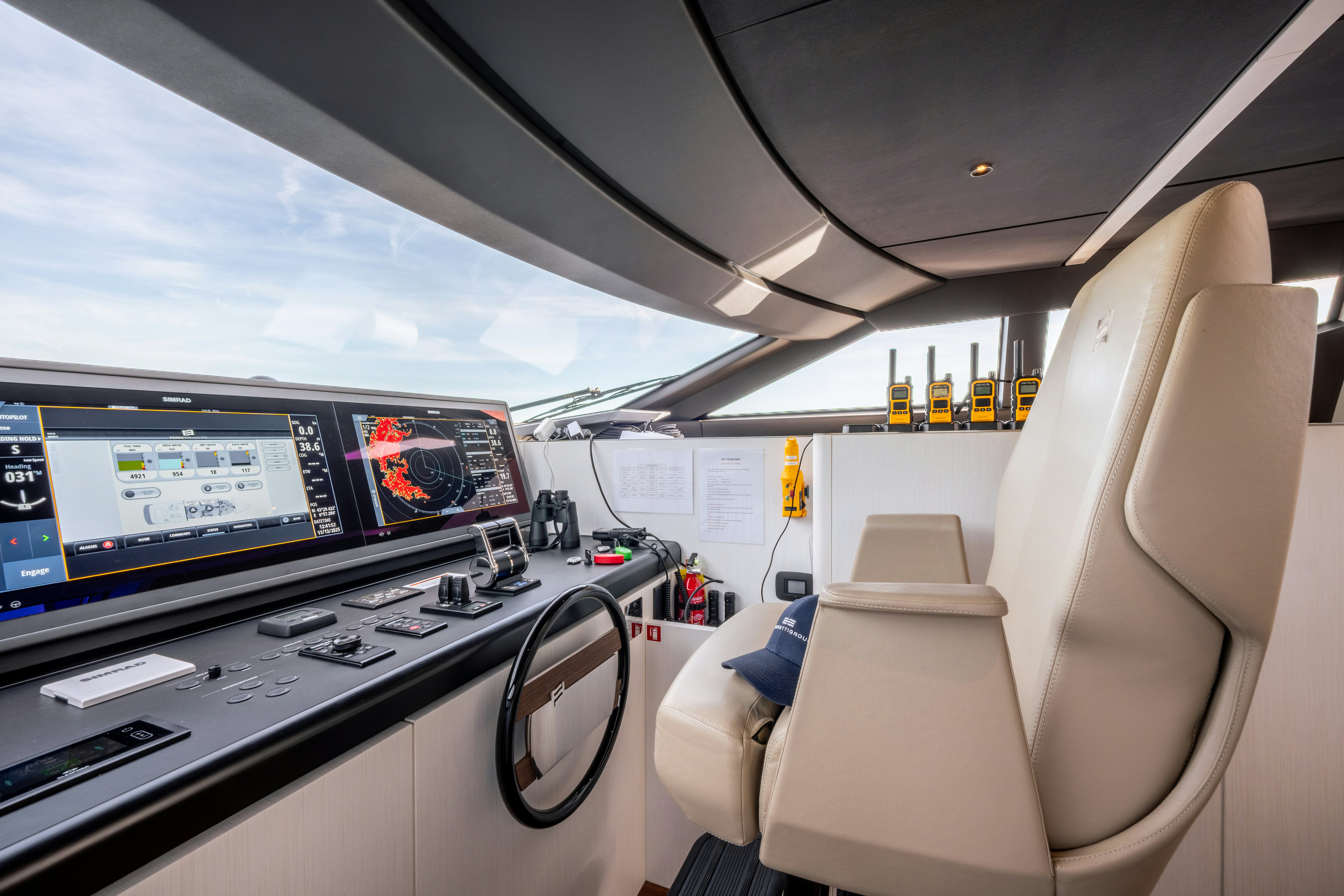 inside of an airplane aboard TOGETHER Yacht for Sale