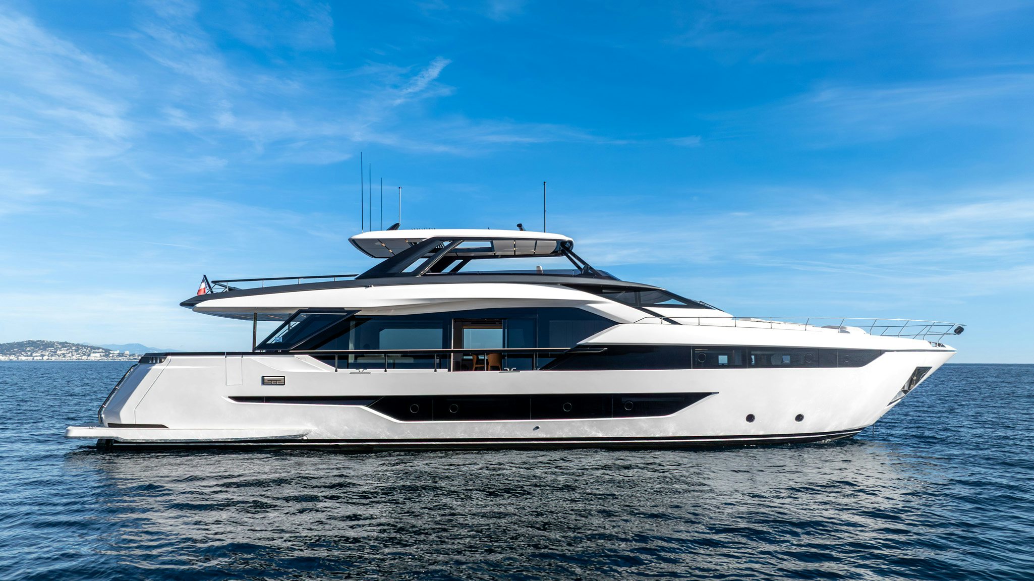a white yacht on the water aboard TOGETHER Yacht for Charter