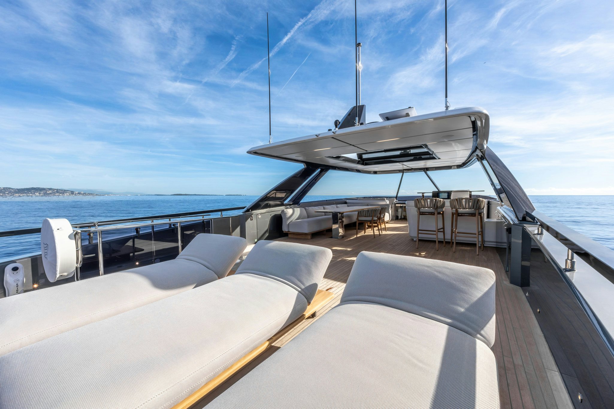 a boat on a deck aboard TOGETHER Yacht for Charter