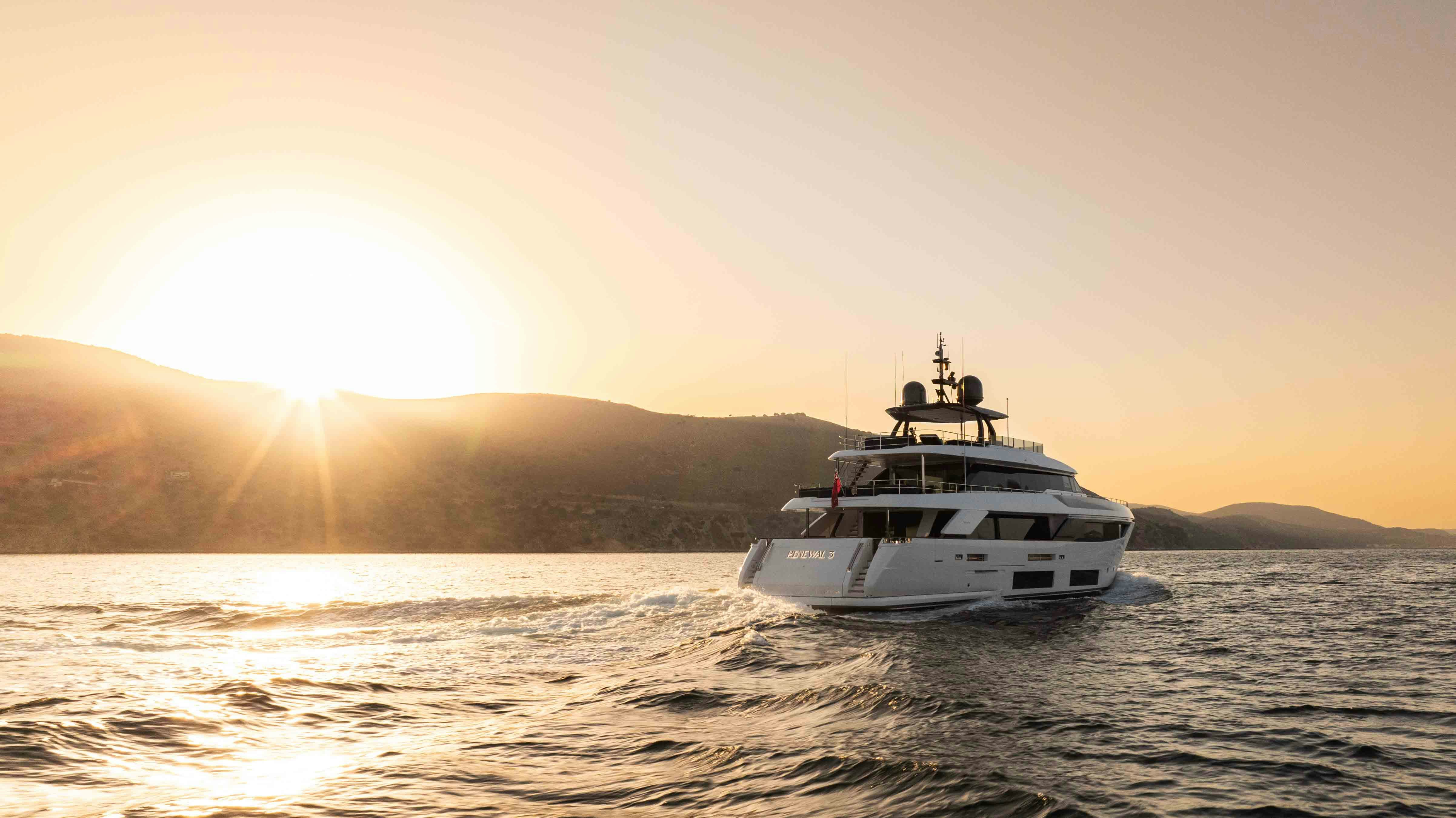 a boat on the water aboard RENEWAL 3 Yacht for Sale
