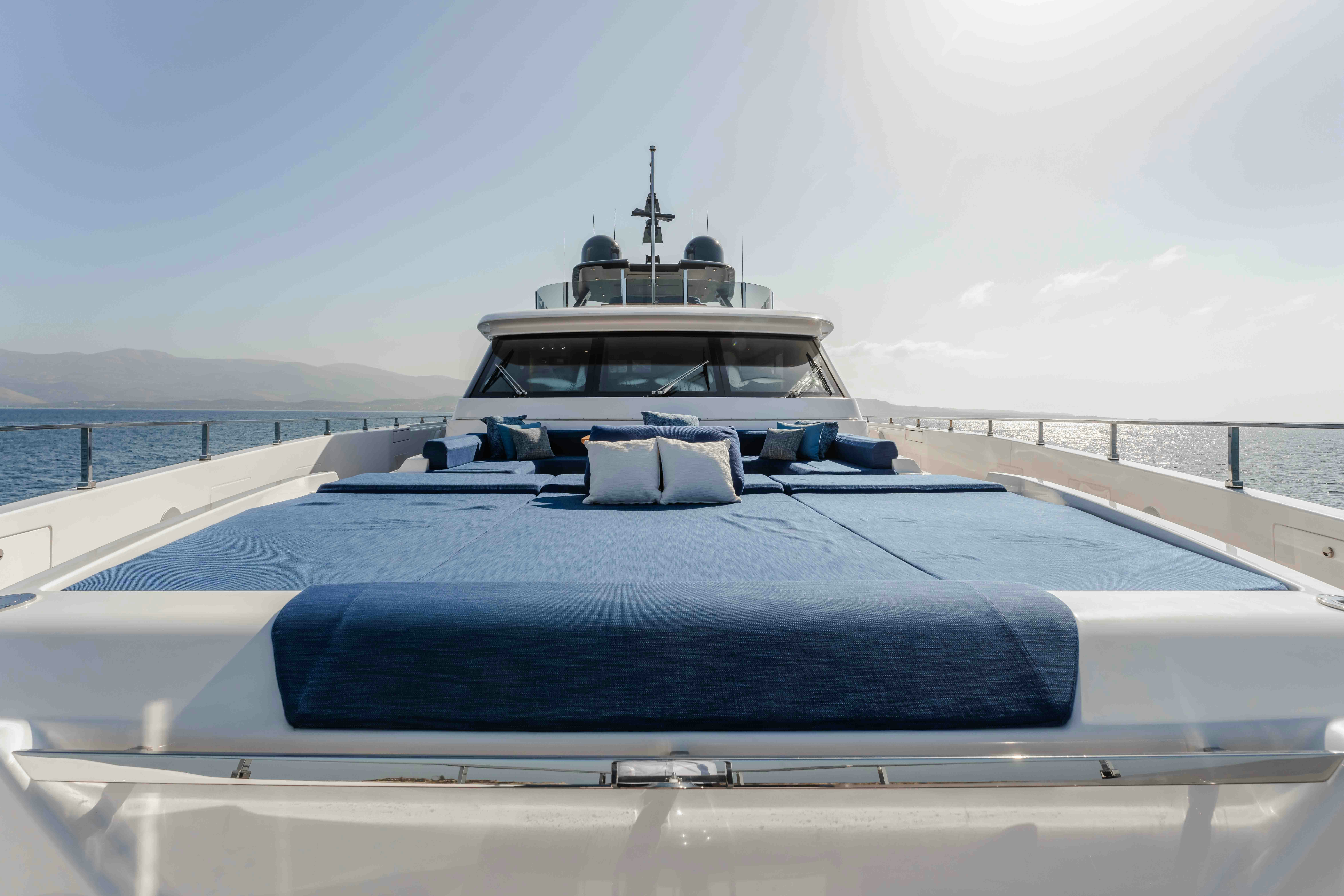 a boat on a water body aboard RENEWAL 3 Yacht for Sale